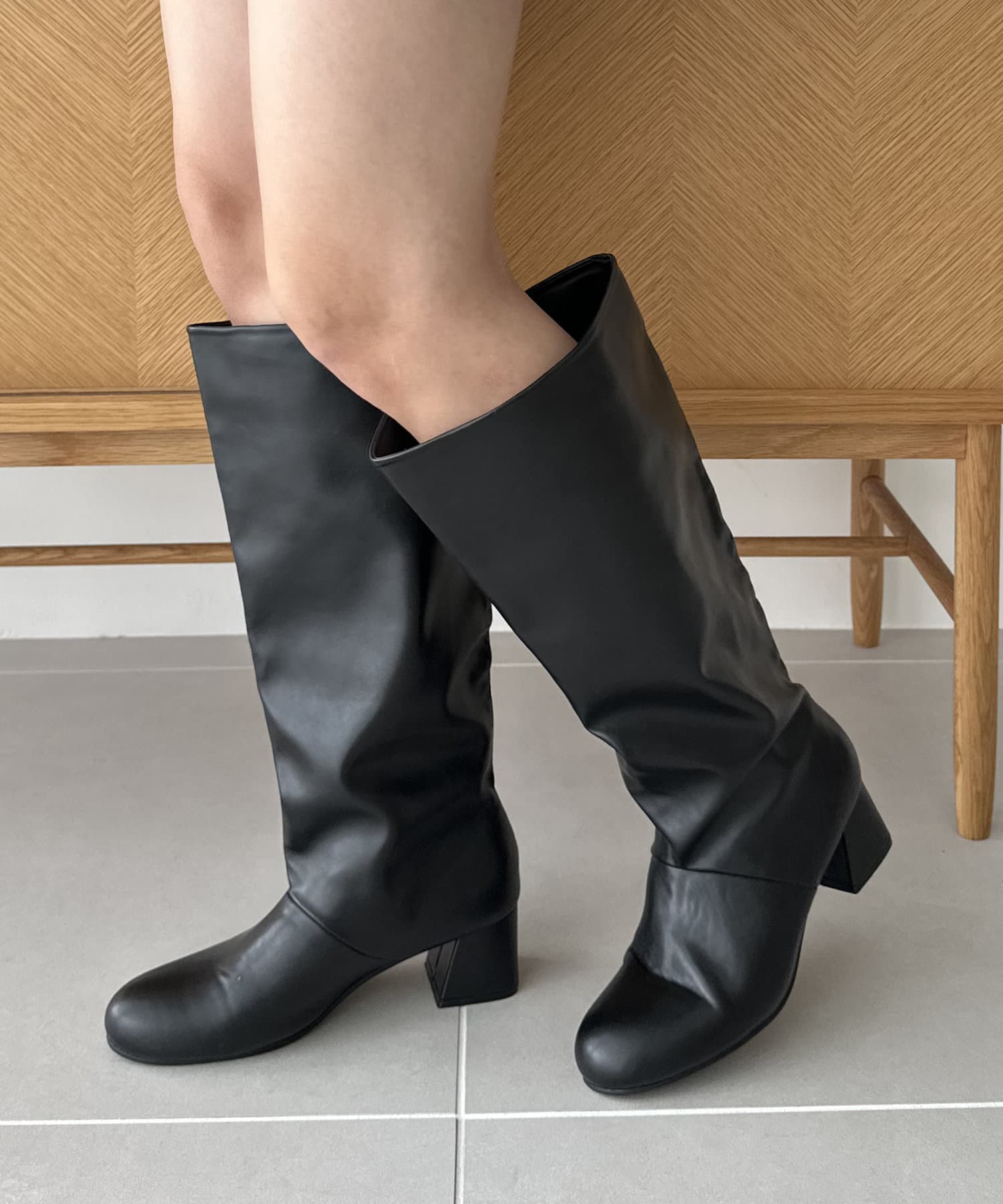 2 cm ワイドシャフトロングブーツ⭐︎値下げ LE TALON｜《追加3》2cmワイドシャフトロングブーツ | Rakuten Fashion