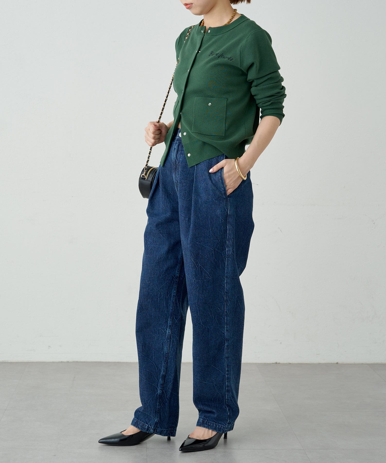 Loungedress】【ainode】mishimaタックテーパードパンツ | OUTLET