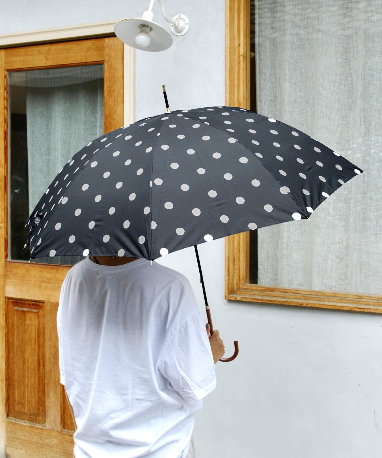 salut!(サリュ) 雨晴兼用雨傘長ポルカドット