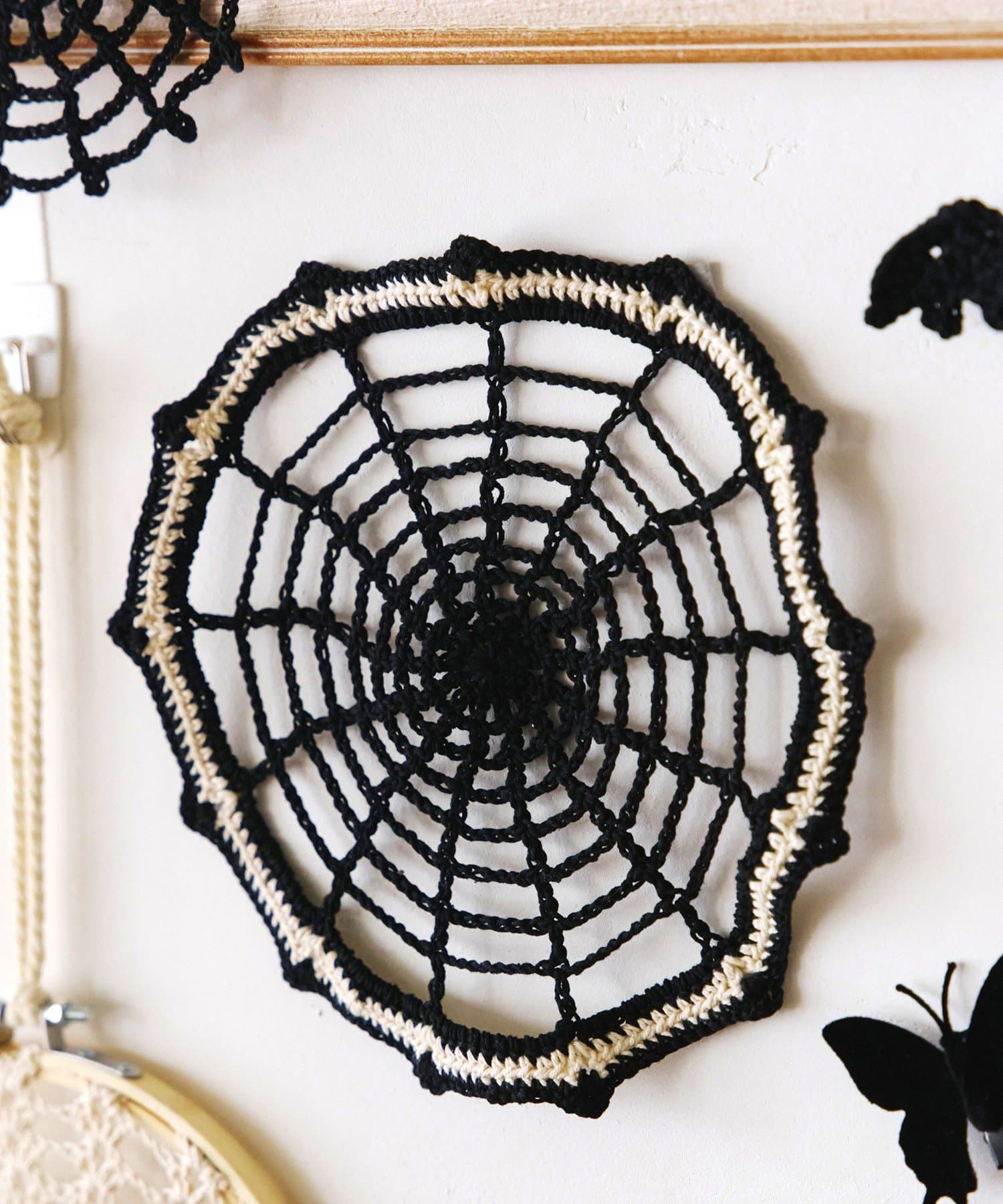 salut!(サリュ) クロッシェ蜘蛛の巣ドイリー／Crochet Halloween