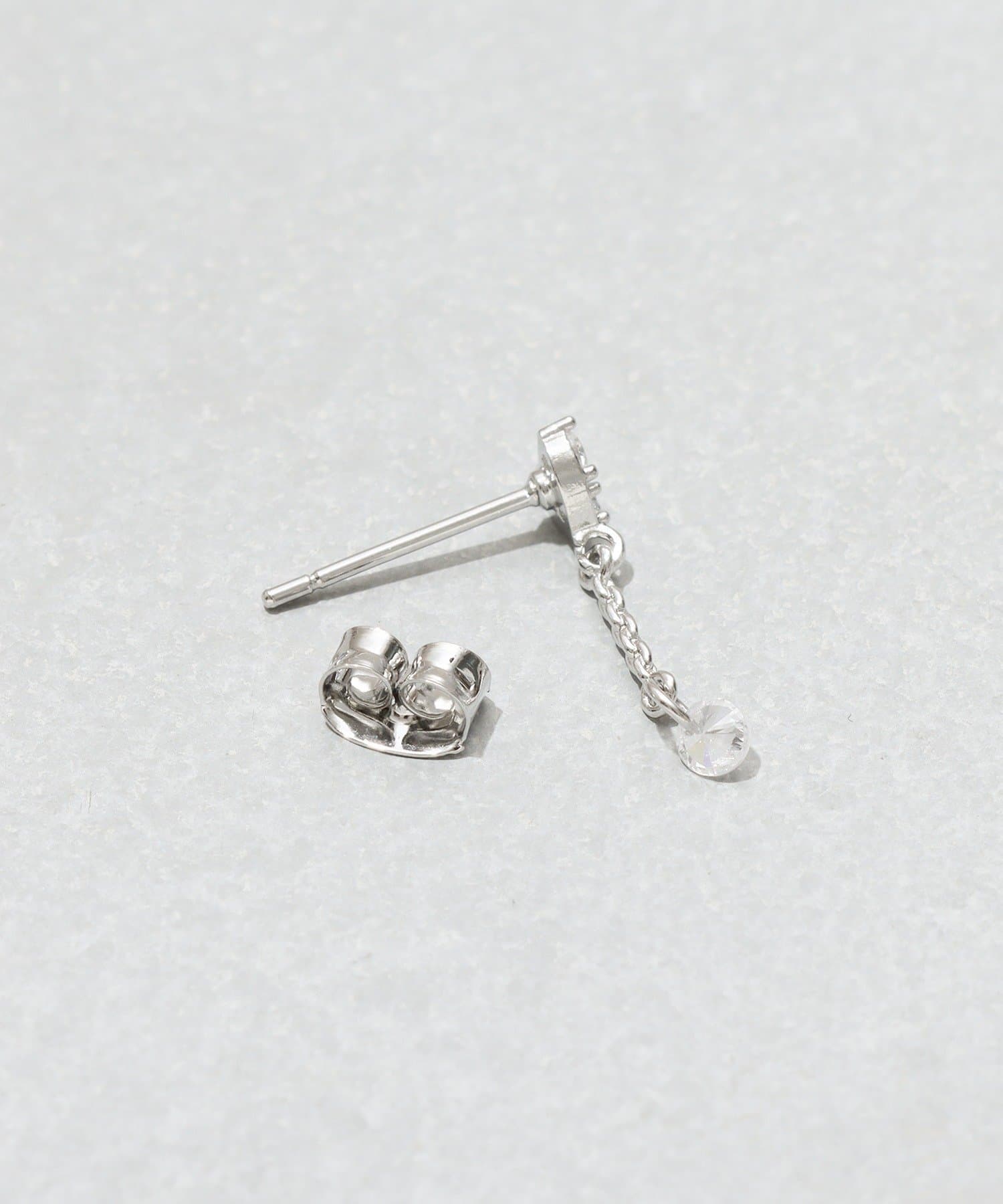 3COINS(スリーコインズ) ハートチェーンミニピアス
