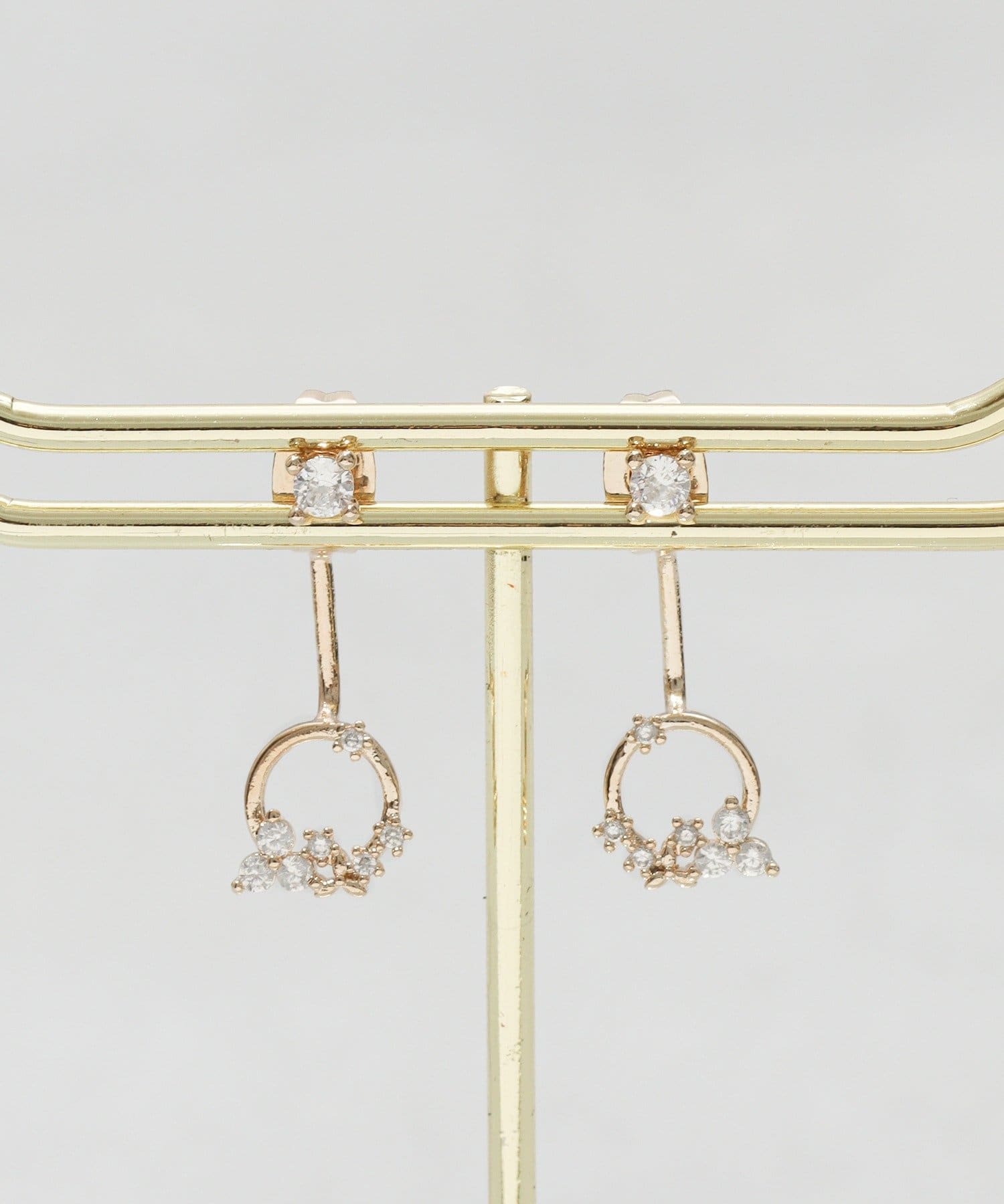 3COINS(スリーコインズ) キラキララウンドバックデザインピアス