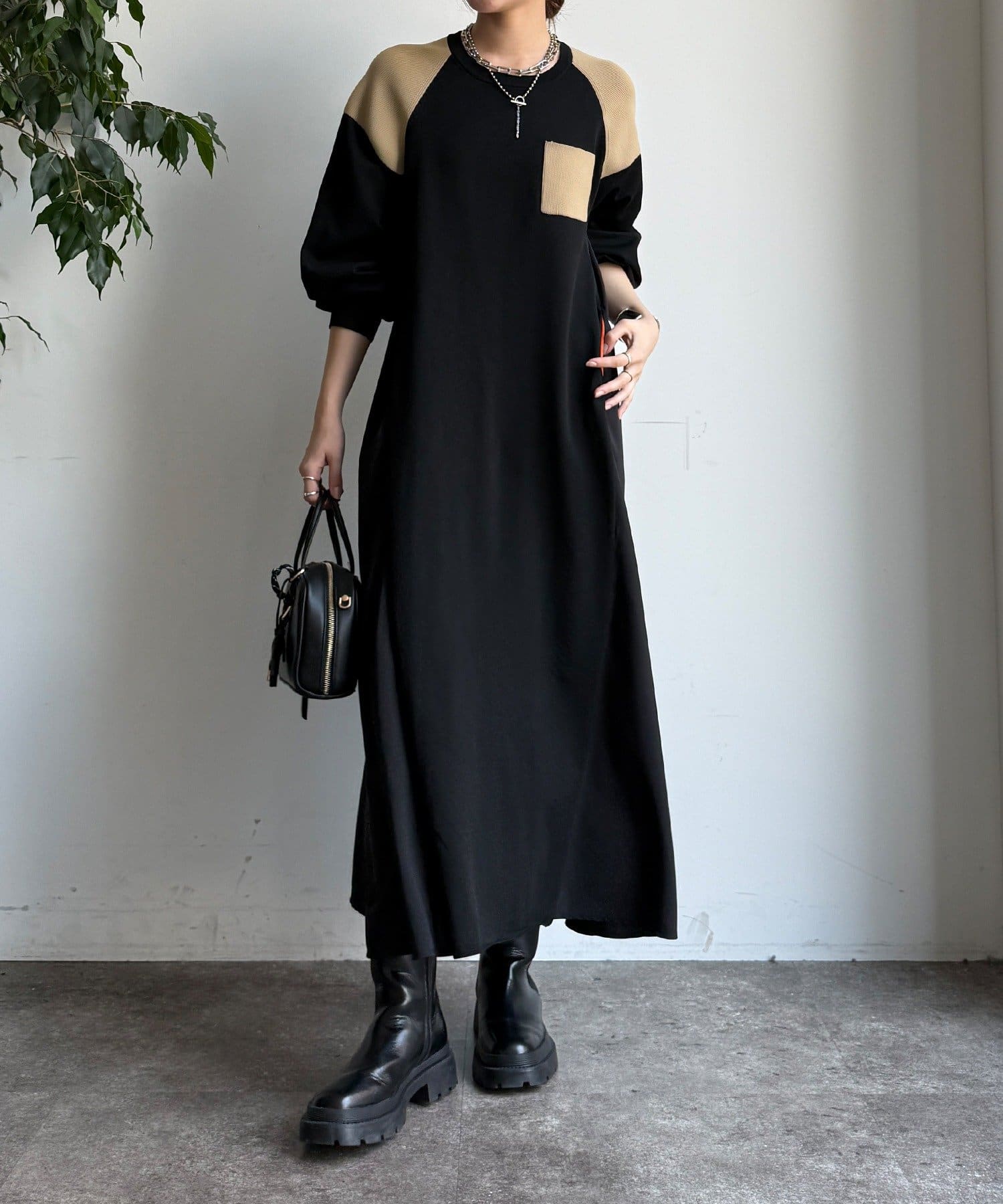 WEB限定】ミリタリー風ドッキングワンピース | DOUDOU(ドゥドゥ