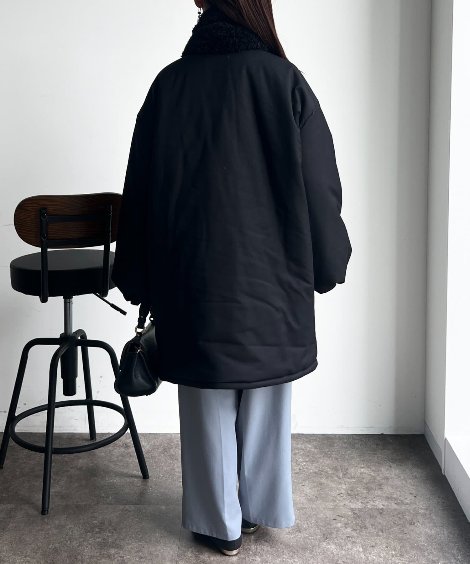Chez toi(シェトワ) フェイクウールパッファーコート