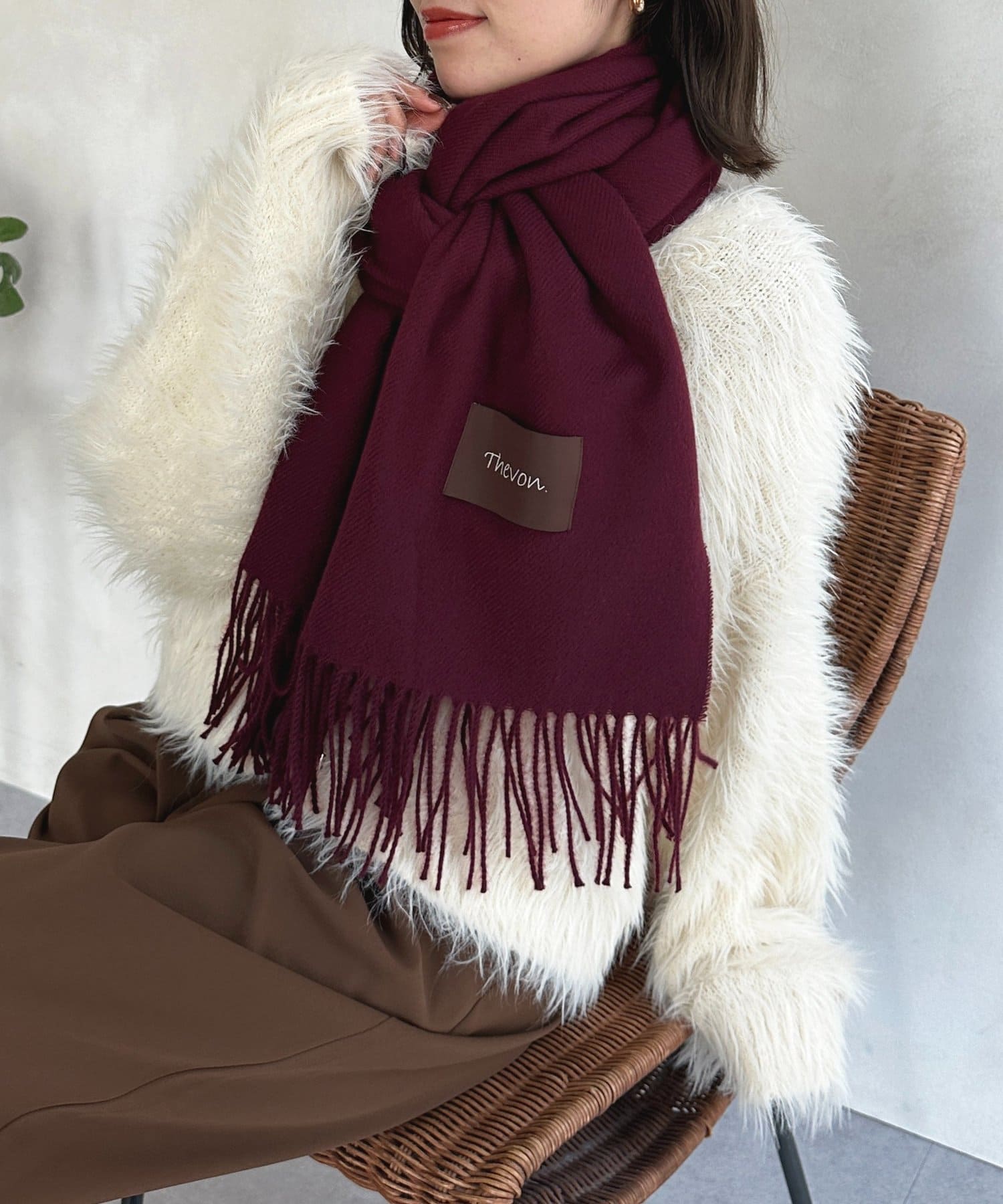 Thevon.(ゼヴォン) ソフトタッチカラーストール