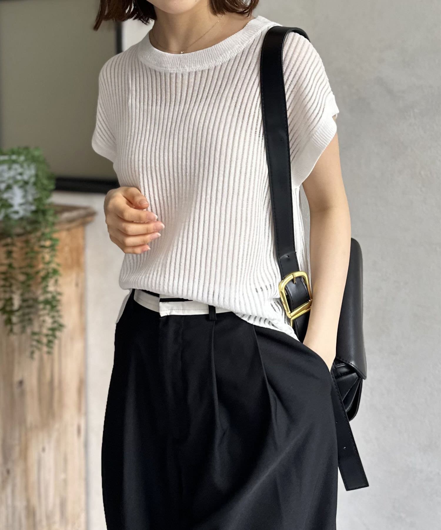 LOCUST(ローカスト) 【WEB限定】フレンチスリーブニット