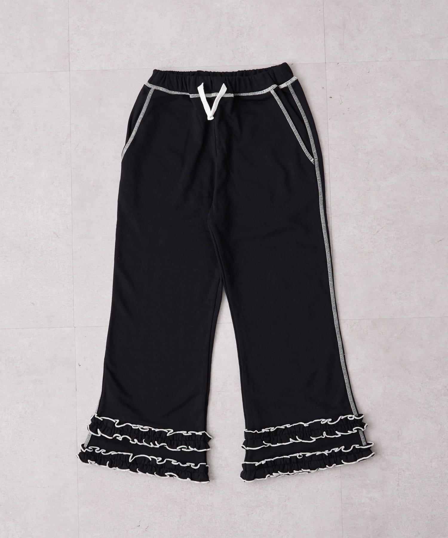 CIAOPANIC TYPY(チャオパニックティピー) 【WEB限定】【KIDS】裾フリル配色ステッチスウェットパンツ
