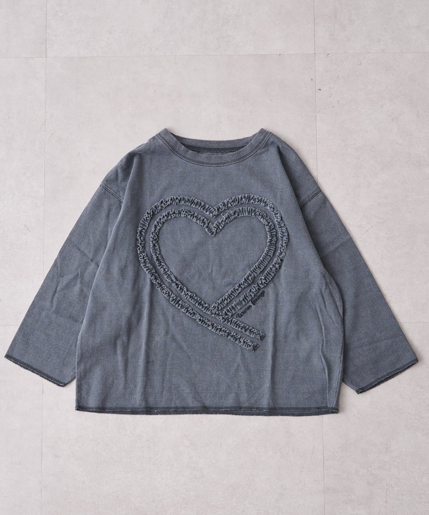 CIAOPANIC TYPY(チャオパニックティピー) 【WEB限定】【KIDS】ピグメント加工ハートモチーフ長袖カットソー