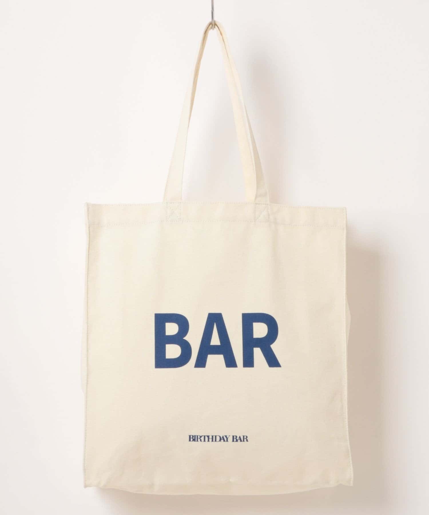 BIRTHDAY BAR(バースデイバー) キャンバスロゴスクエアトートバッグ