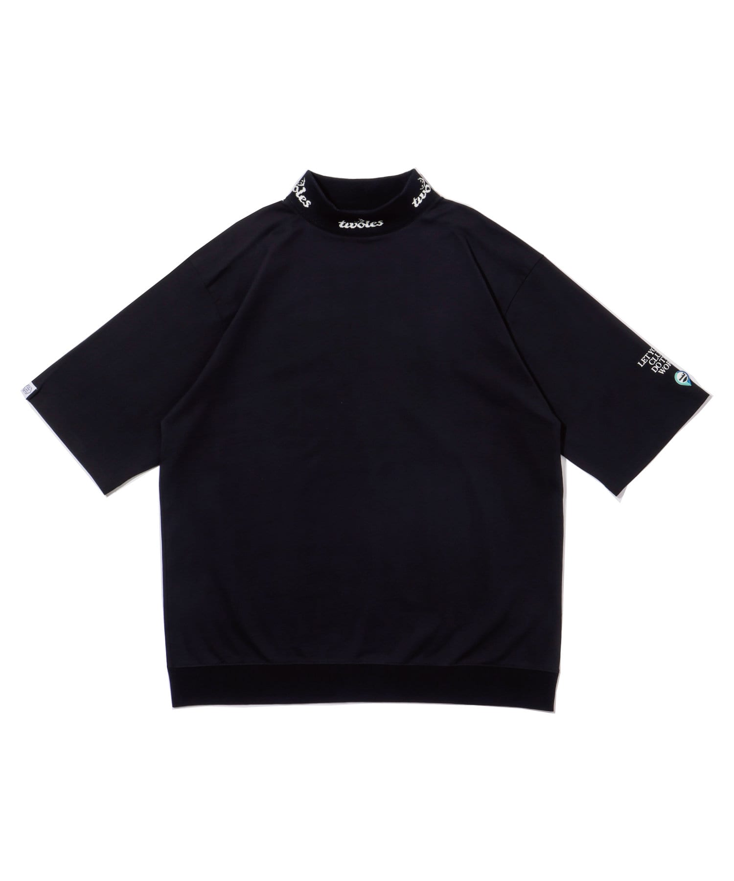OUTLET(アウトレット) 【twoles】ロゴジャガード半袖モックT