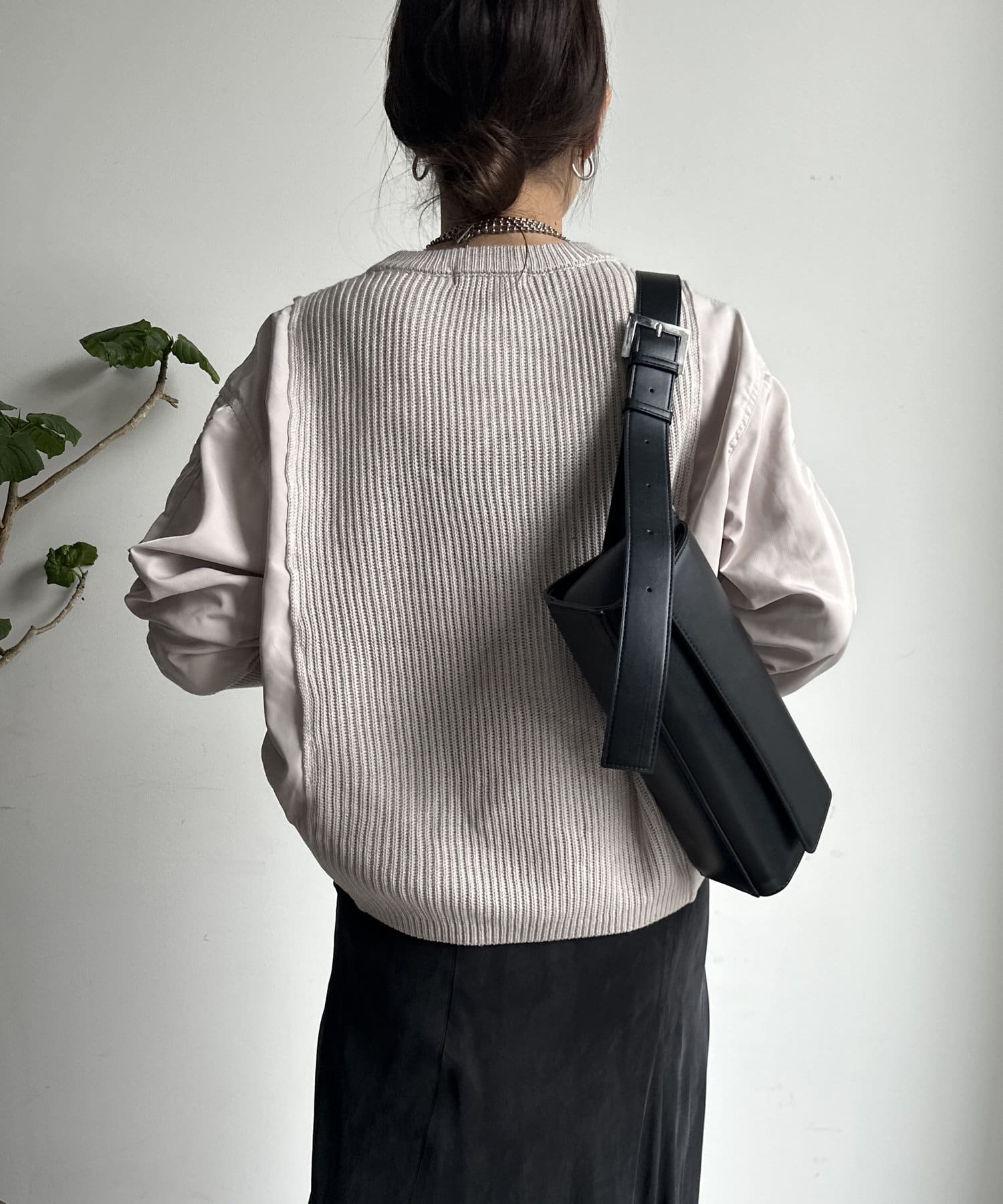 OUTLET(アウトレット) 【DouDou】布帛ドッキングプルオーバー