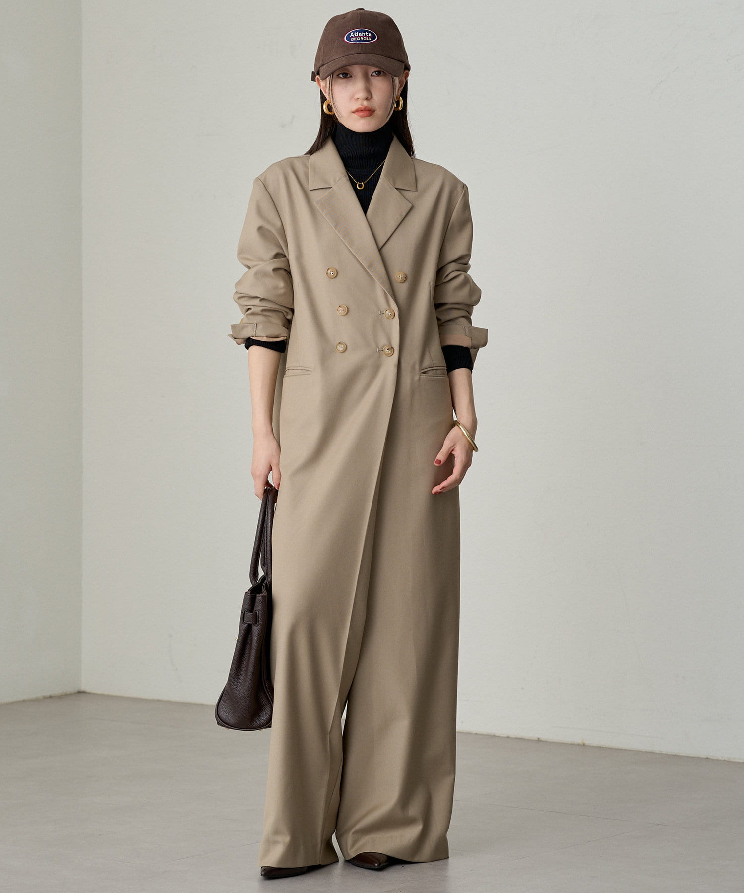 lounge dress コート　新品未使用 Loungedress】タイプライターオフショルワンピース | OUTLET