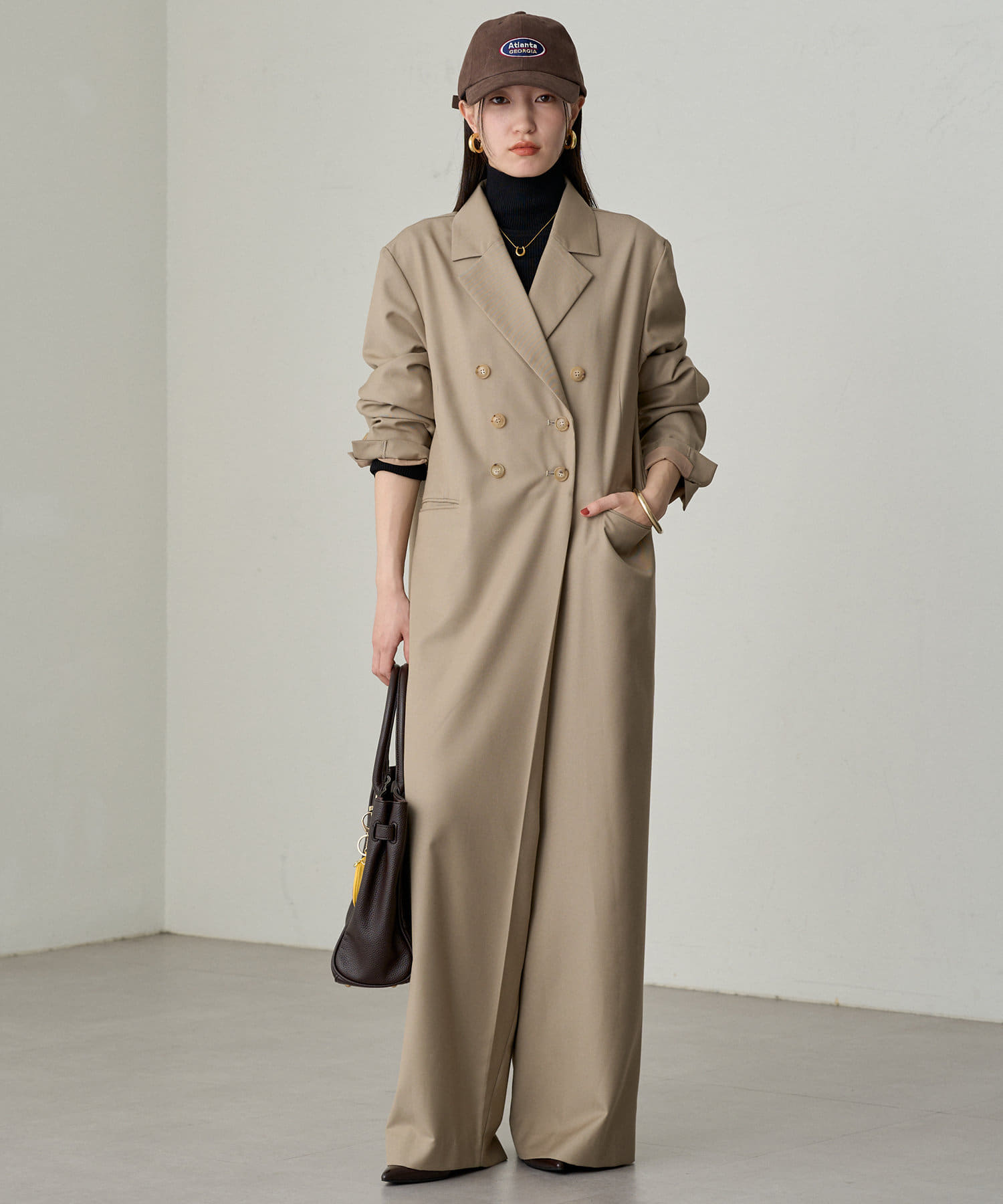 新品【Loungedress】リネンダブルジャケット 定価¥25,300 LOUNGEDRESS（ラウンジドレス）の「リネンダブルジャケット