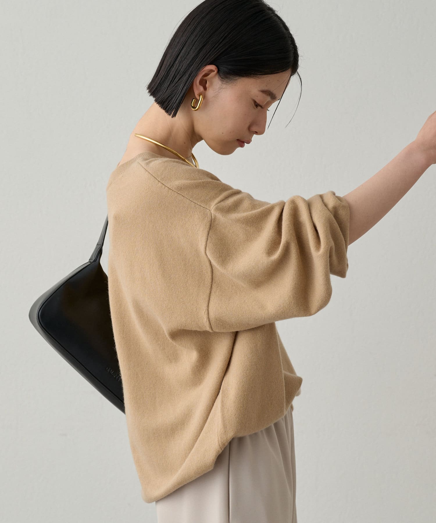 OUTLET(アウトレット) 【Loungedress】2WAYロゴニット