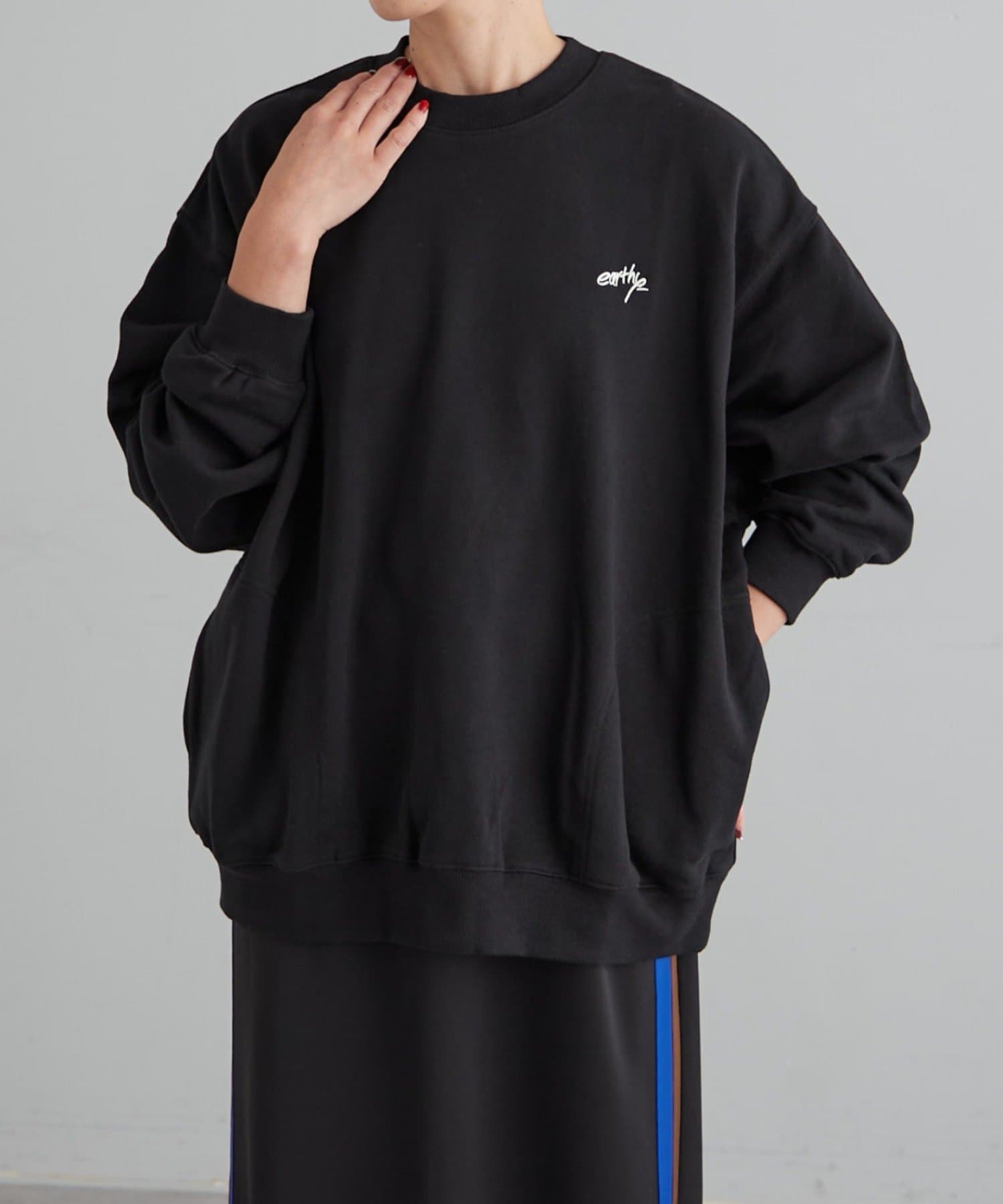OUTLET(アウトレット) 【earthy_】オーガニックコットンオーバークルースウェット