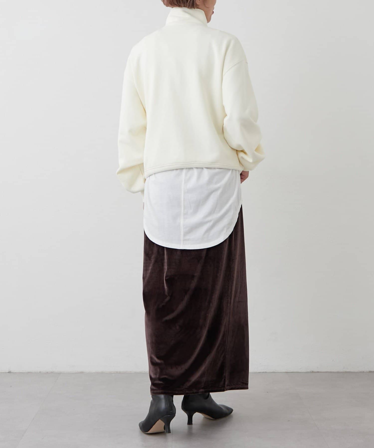 earthy_】オーガニックコットンハーフZipスウェット | OUTLET