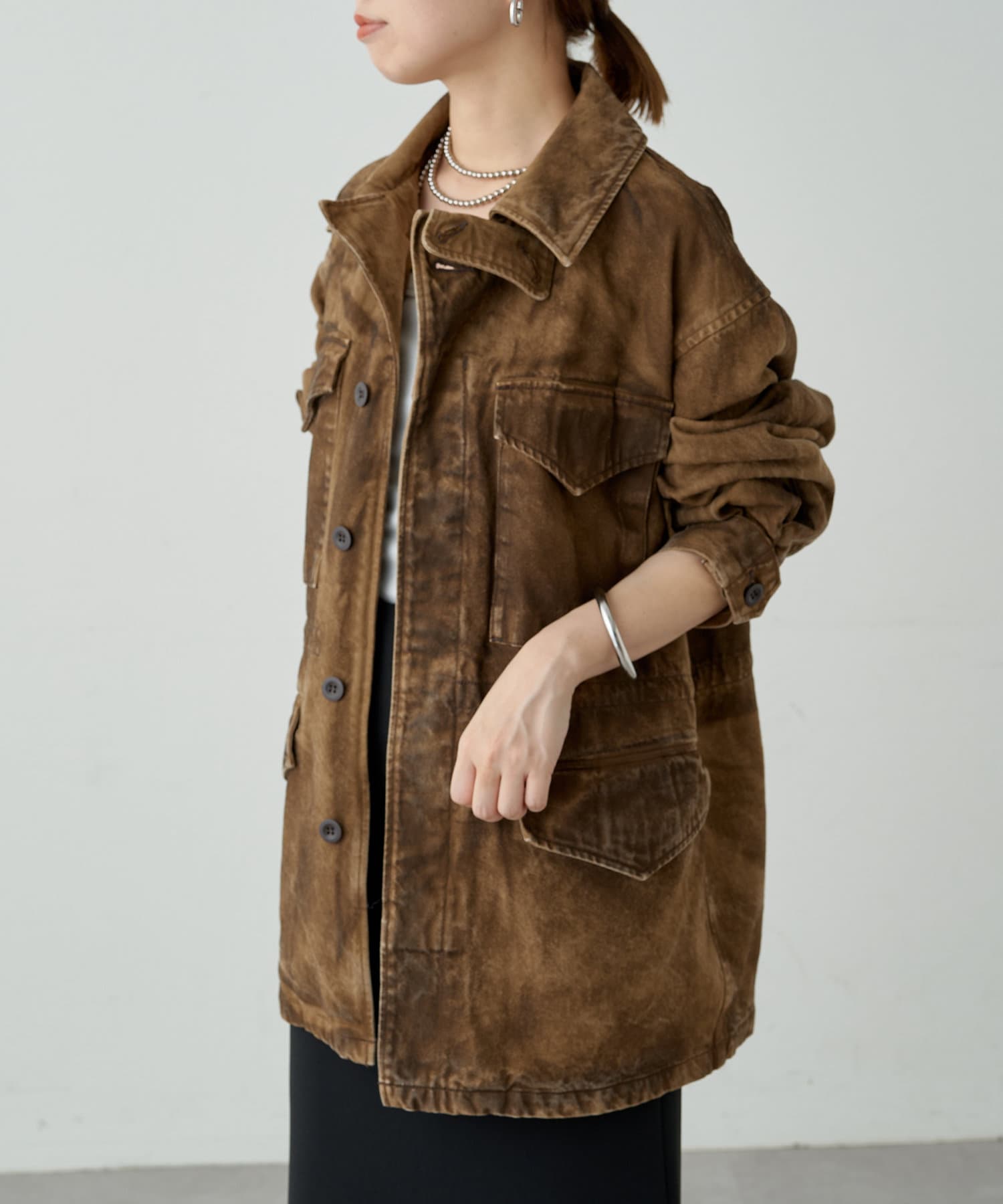 新品　Loungedress ainode hinaseレザーライクブルゾン Loungedress】【ainode】hinaseレザーライクブルゾン | OUTLET