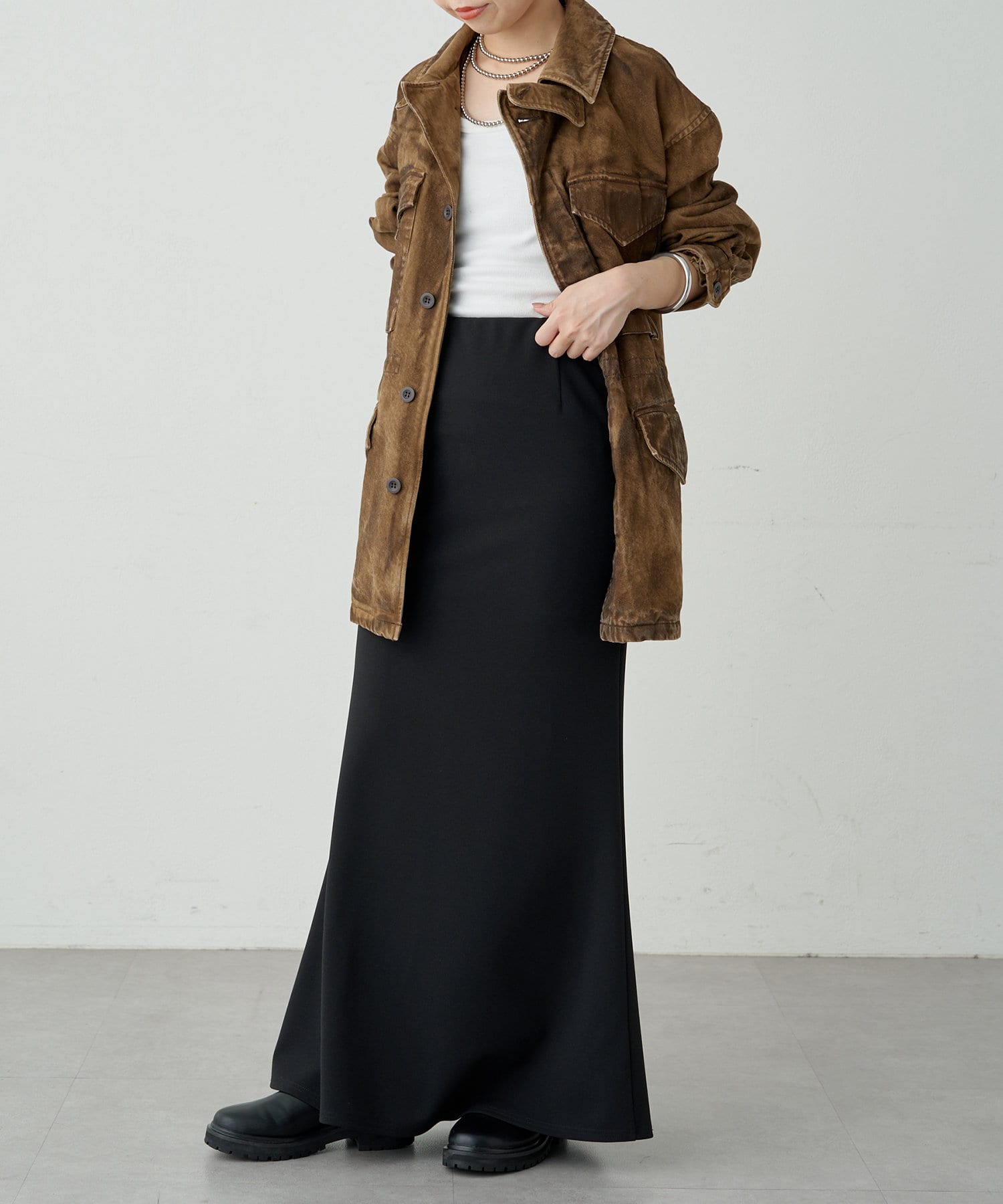 Loungedress】【ainode】hinaseレザーライクブルゾン | OUTLET