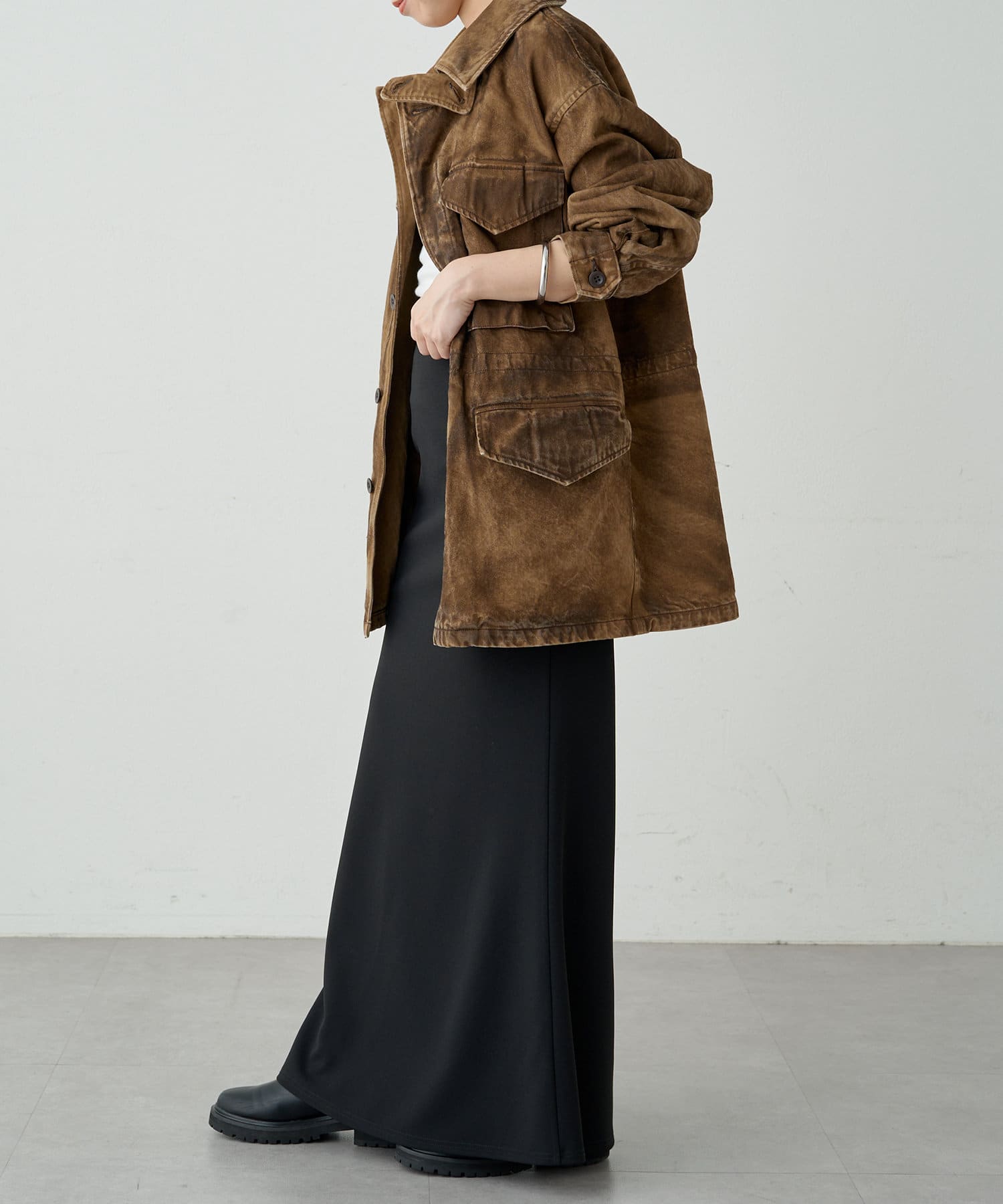 Loungedress】【ainode】hinaseレザーライクブルゾン | OUTLET