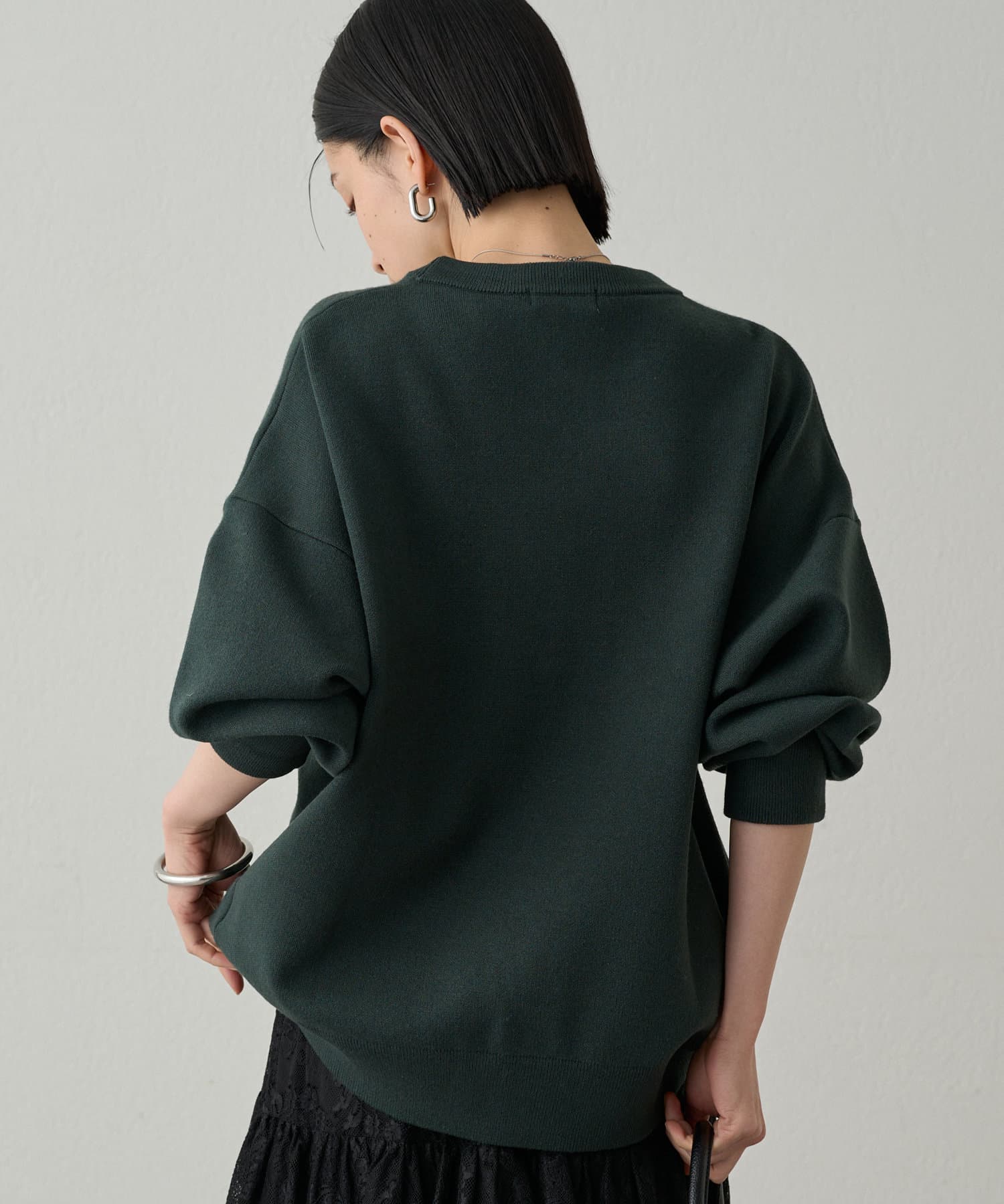 OUTLET(アウトレット) 【Loungedress】刺繍ロゴニット