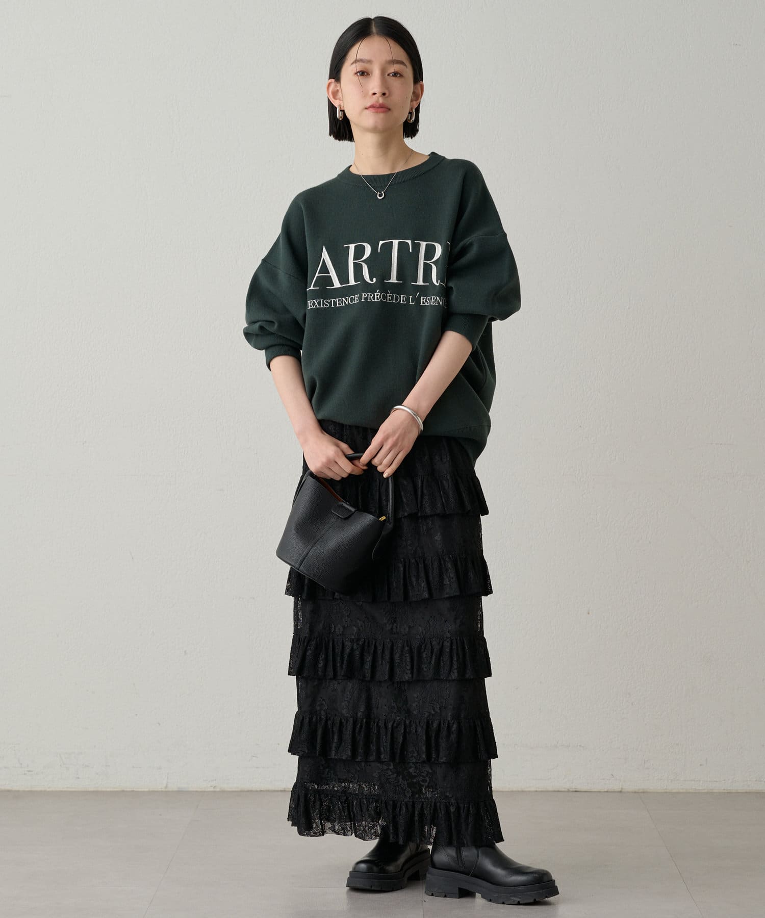 Loungedress】刺繍ロゴニット | OUTLET(アウトレット)レディース