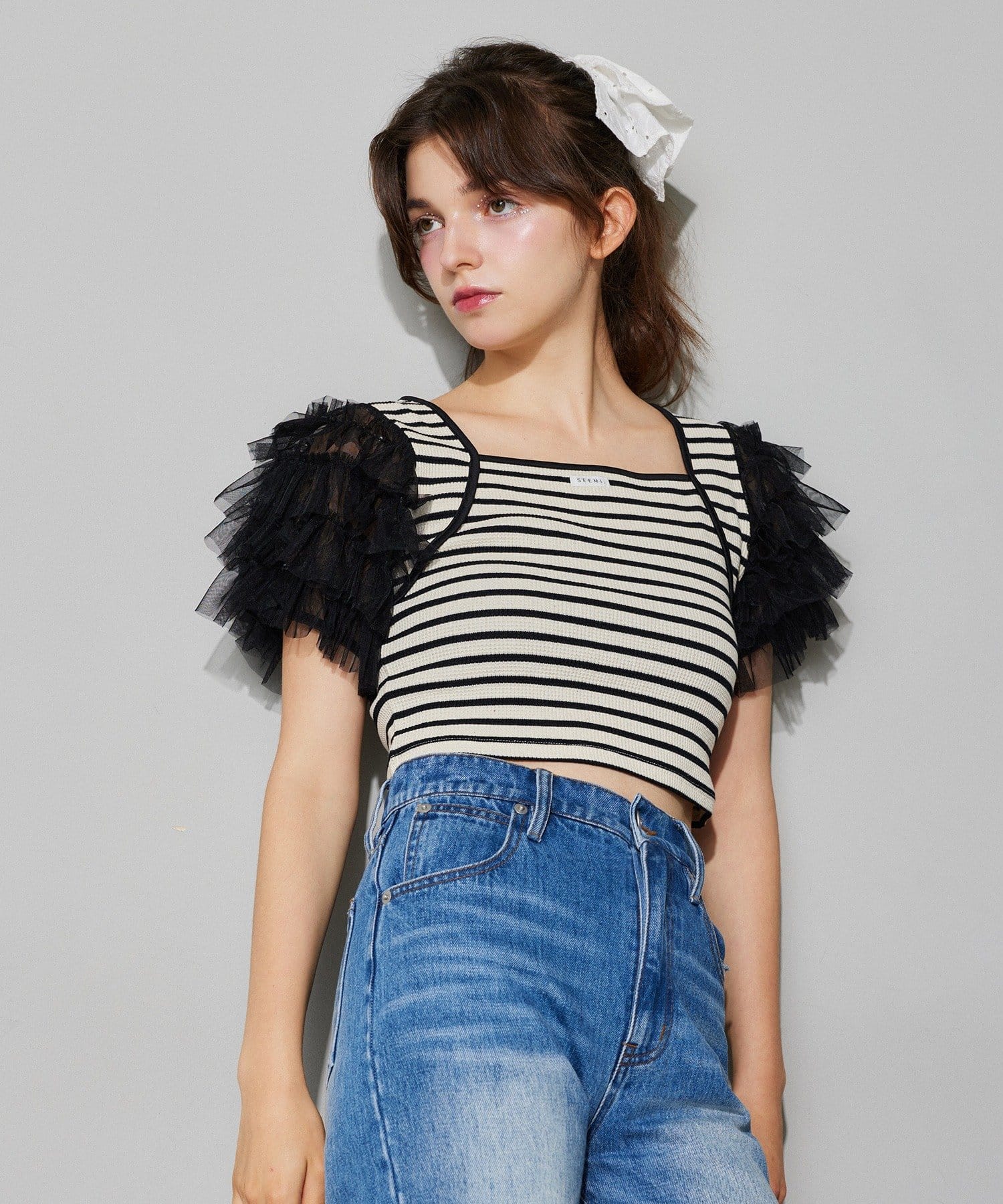 tシャツ 「Seemi.」ワッフルトップス レディース Seemi.】ワッフルトップス | Seemi.by NICE CLAUP(シーミーバイ