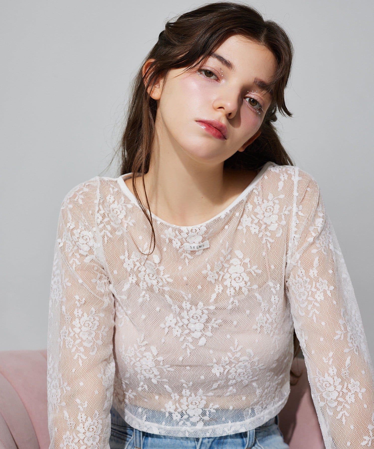 tシャツ 「Seemi.」レーストップス レディース Seemi.】レーストップス | Seemi.by NICE CLAUP(シーミーバイ