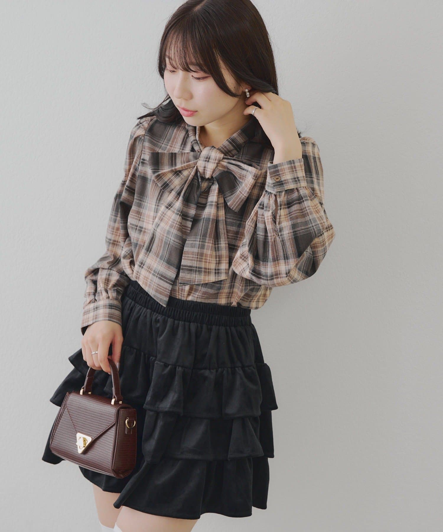 Remind me and forever(リマインドミーアンドフォーエバー) 【リバイバルアイテム】【新色登場！】リボンボウタイブラウス