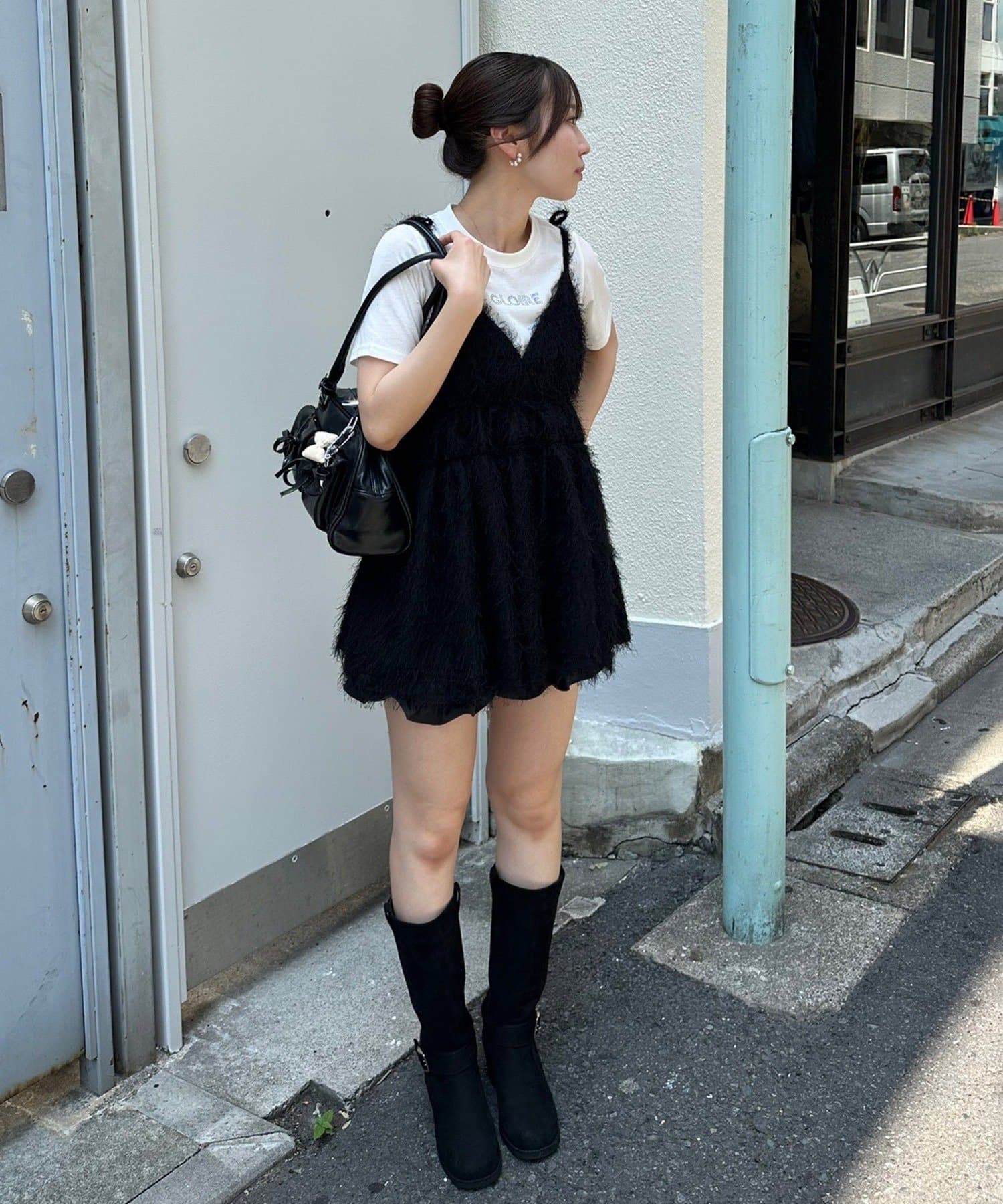 NICE CLAUP / OLIVE des OLIVE OUTLET(ナイスクラップ  / オリーブ デ オリーブ アウトレット) 冬のレイヤードコーデが映える【RMAF】もしゃもしゃキャミ