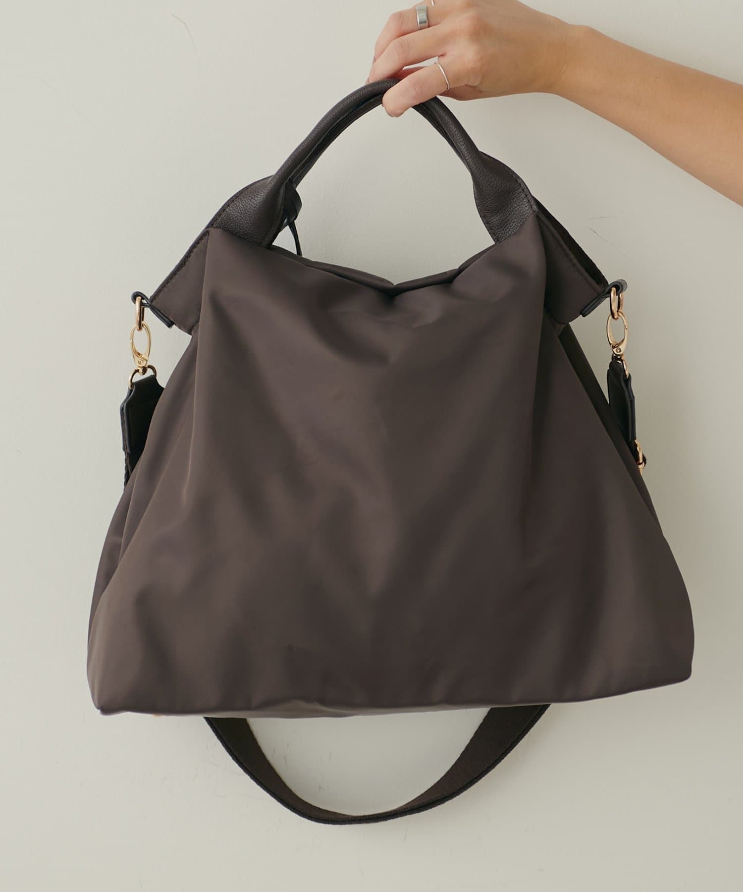 natural couture(ナチュラルクチュール) ショルダー付き2WAY A4トート