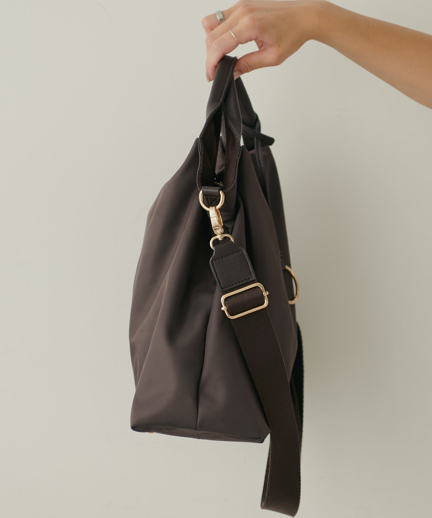 natural couture(ナチュラルクチュール) ショルダー付き2WAY A4トート