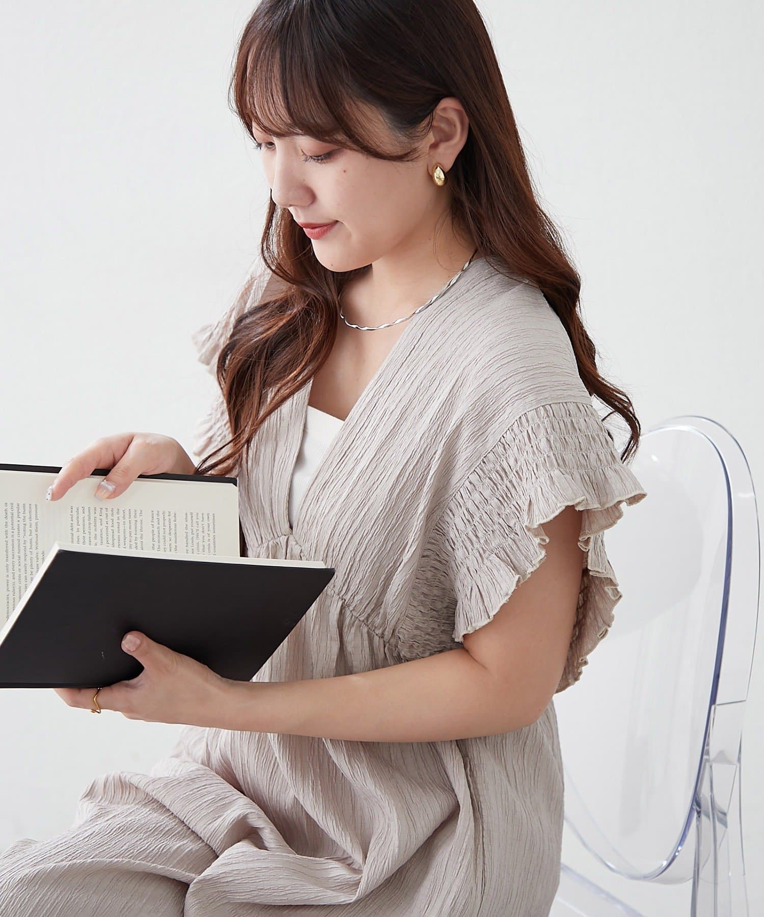 一枚でらくちんオシャレ！シャーリングサロペット | Remind me