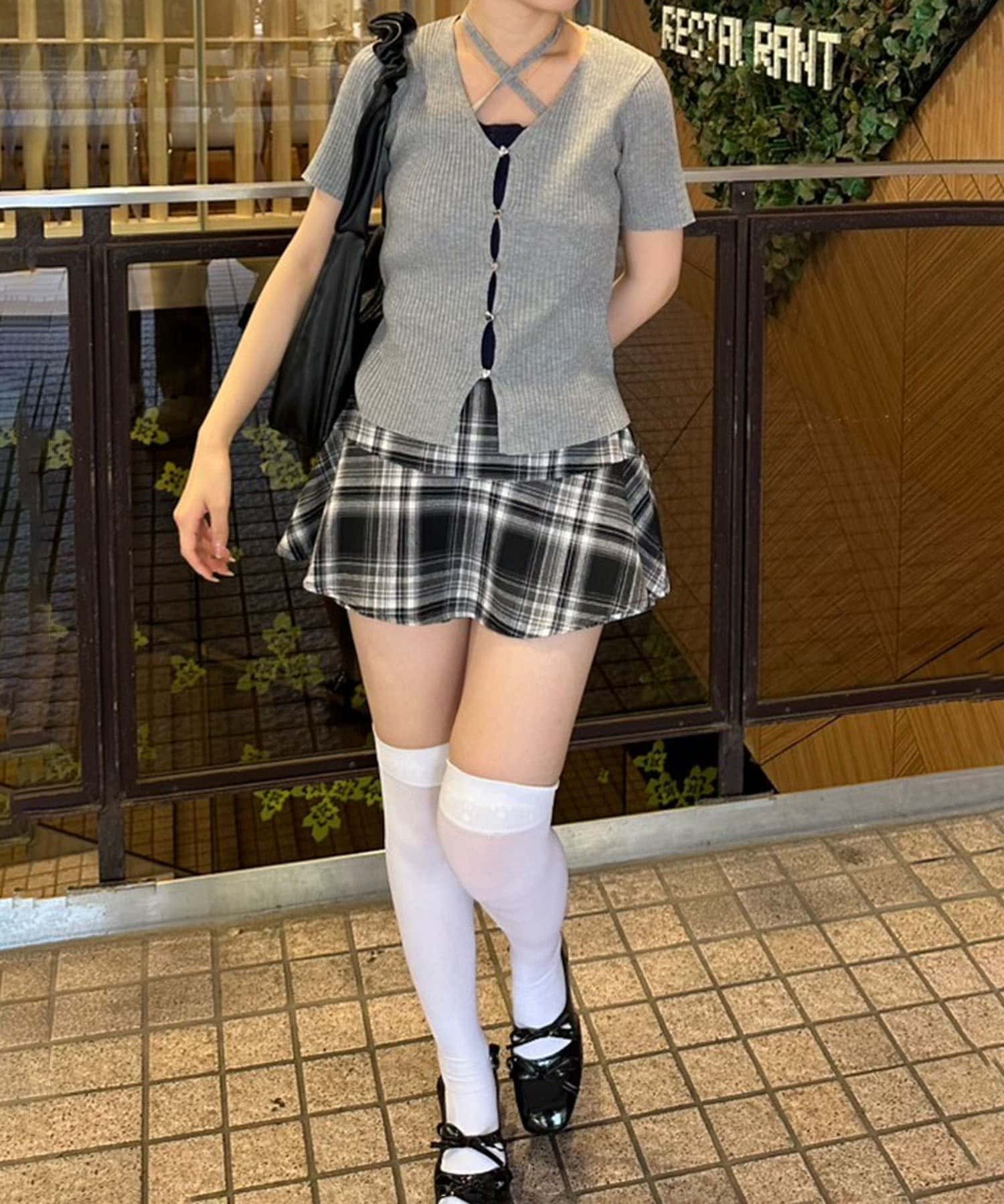 NICE CLAUP / OLIVE des OLIVE OUTLET(ナイスクラップ  / オリーブ デ オリーブ アウトレット) 【RMAF】チェックニミスカパンツ