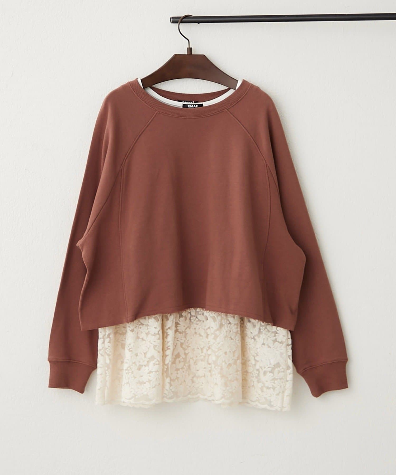 NICE CLAUP / OLIVE des OLIVE OUTLET(ナイスクラップ  / オリーブ デ オリーブ アウトレット) 2セットアイテム【RMAF】裏毛プルオーバー＋レースキャミ