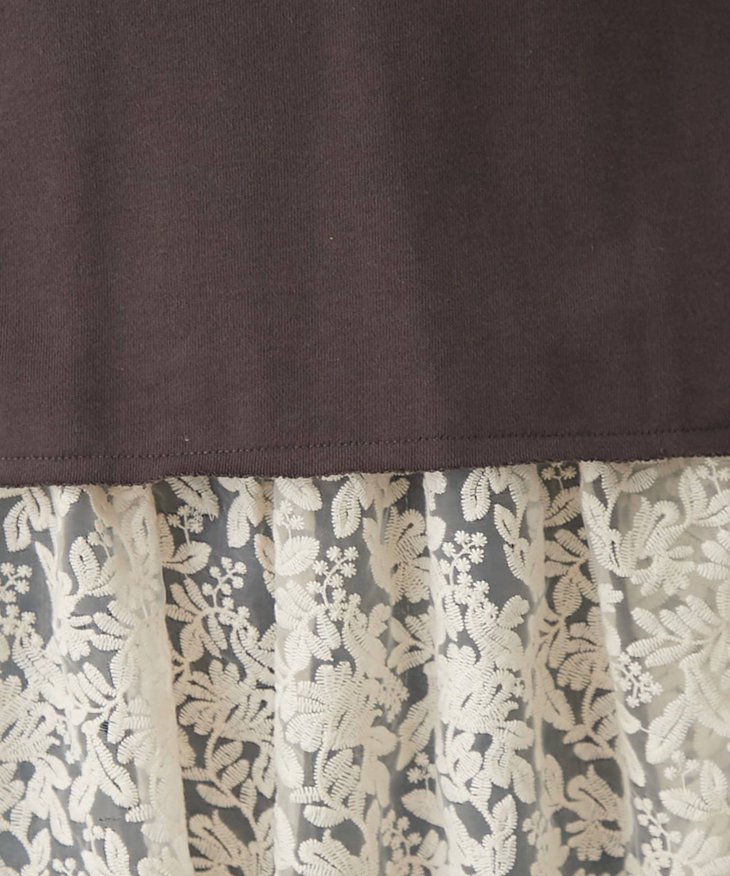 NICE CLAUP / OLIVE des OLIVE OUTLET(ナイスクラップ  / オリーブ デ オリーブ アウトレット) 2セットアイテム【RMAF】裏毛プルオーバー＋レースキャミ