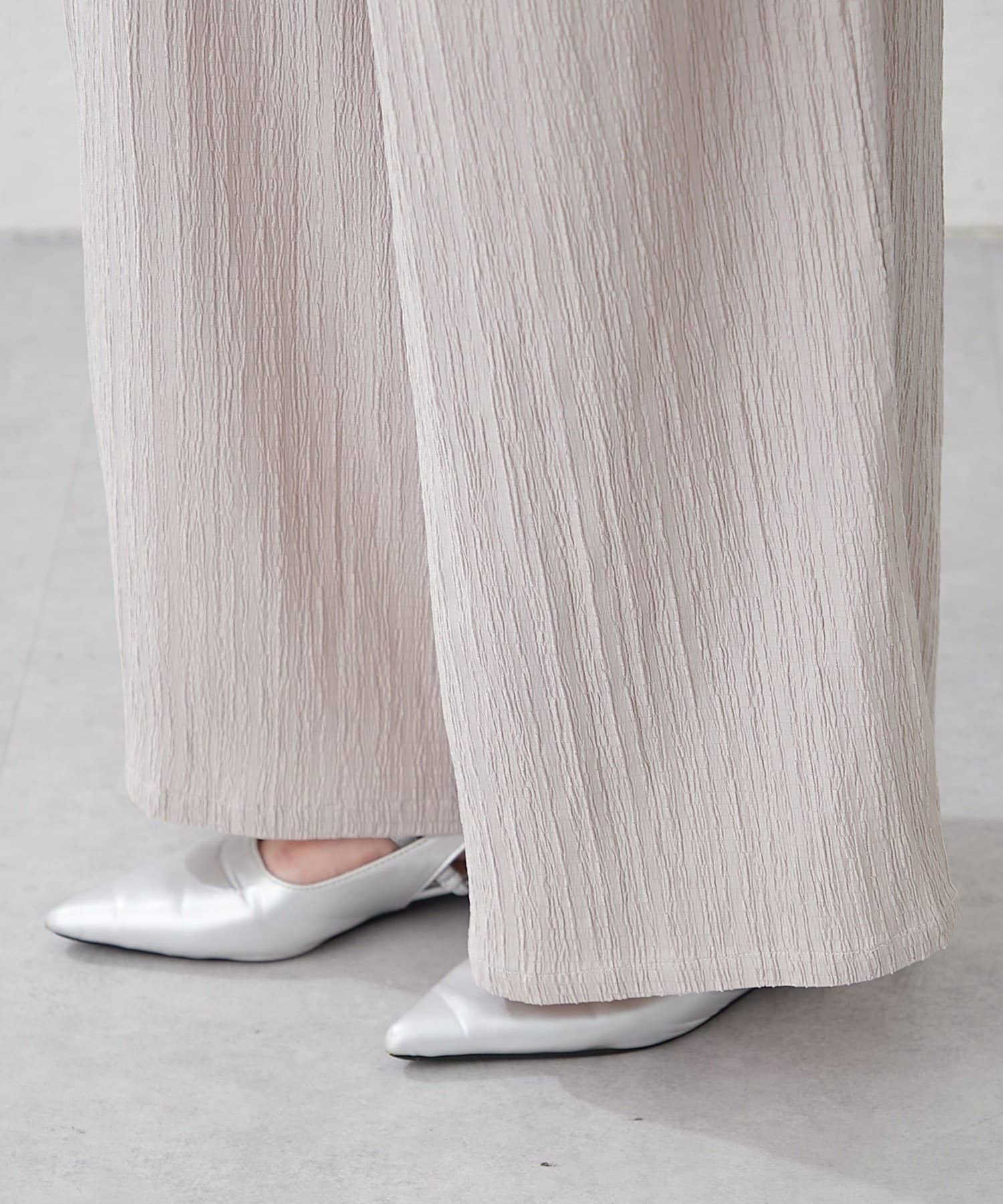 NICE CLAUP / OLIVE des OLIVE OUTLET(ナイスクラップ  / オリーブ デ オリーブ アウトレット) 【continuer】一枚でらくちんオシャレ！シャーリングサロペット