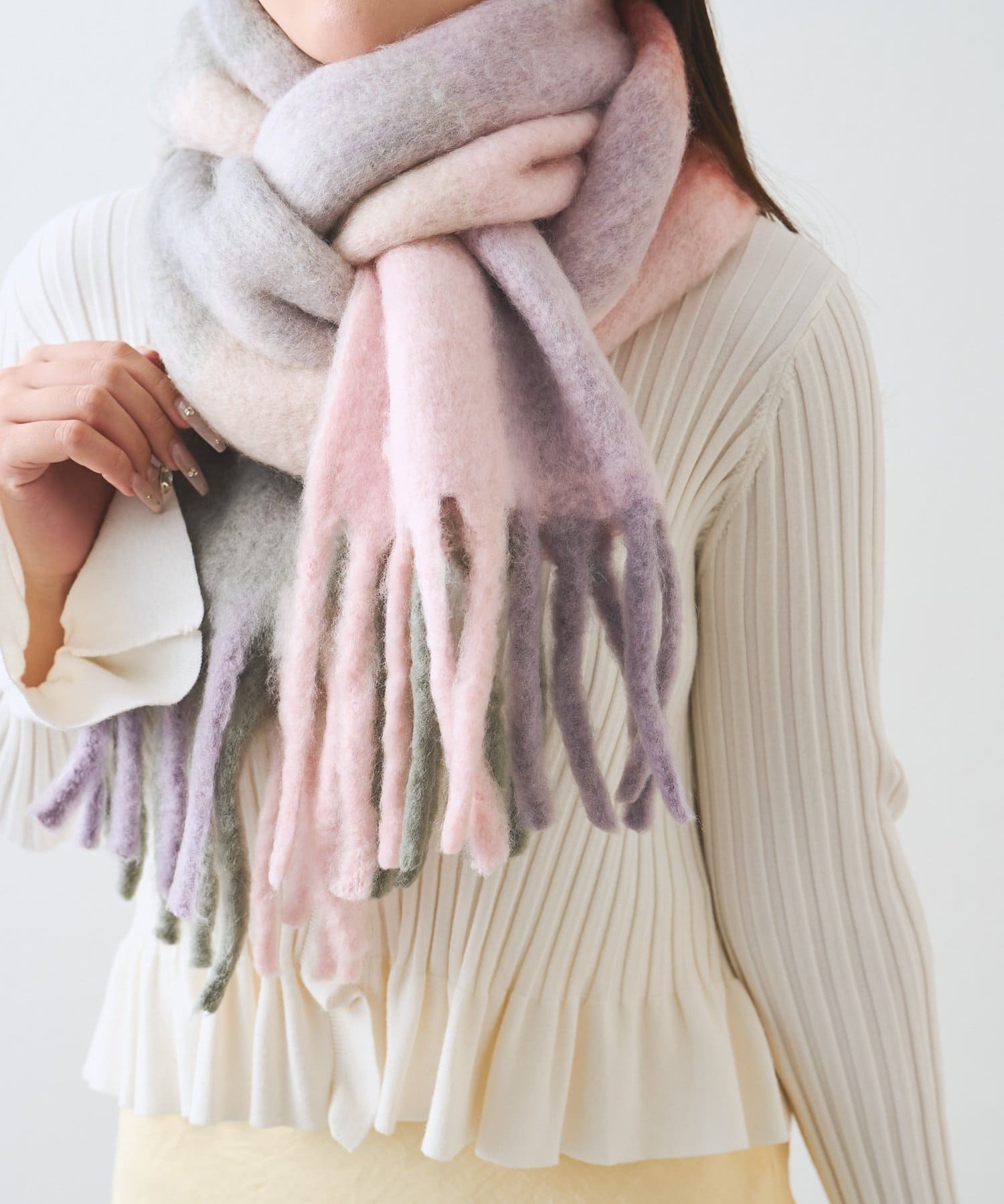 La boutique BonBon(ラブティックボンボン) 【ザ・バグマティ】チェックストール