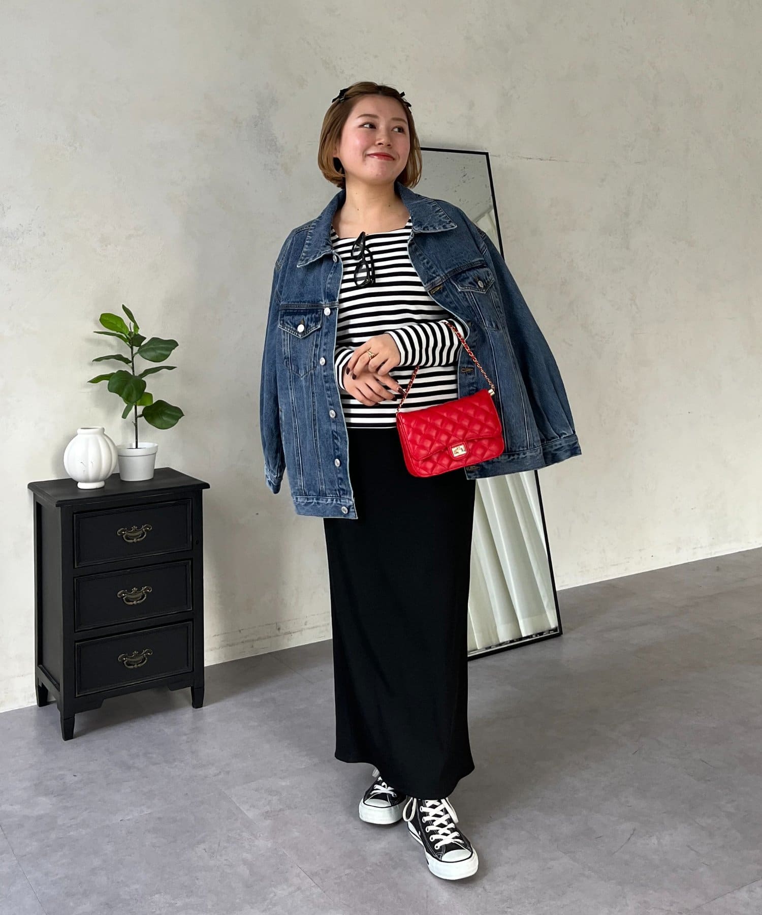 prose verse(プロズヴェール) 【MOMO】スクエアネックロンT