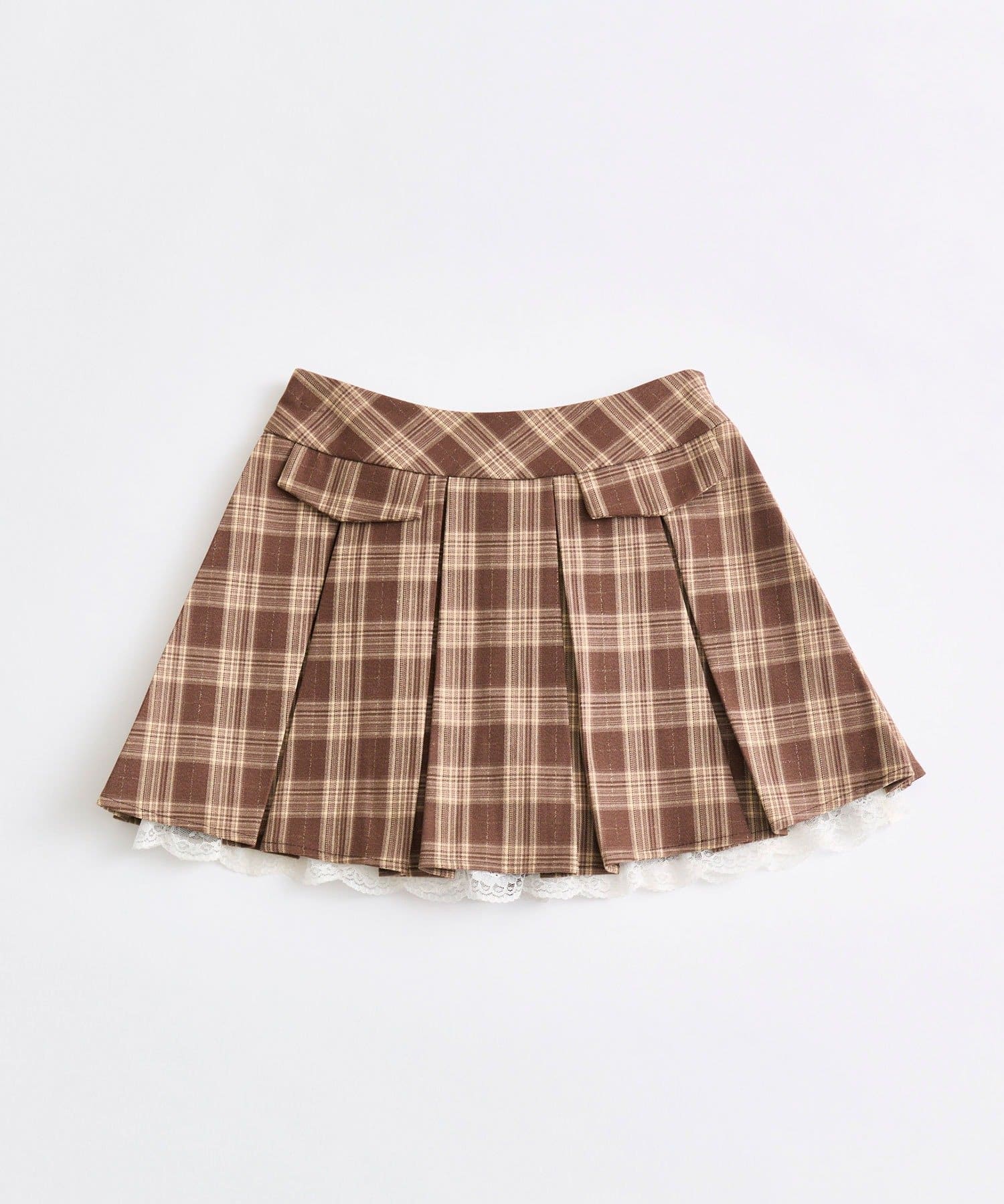 OLIVE des OLIVE(オリーブ デ オリーブ) 裾レースプリーツスカート