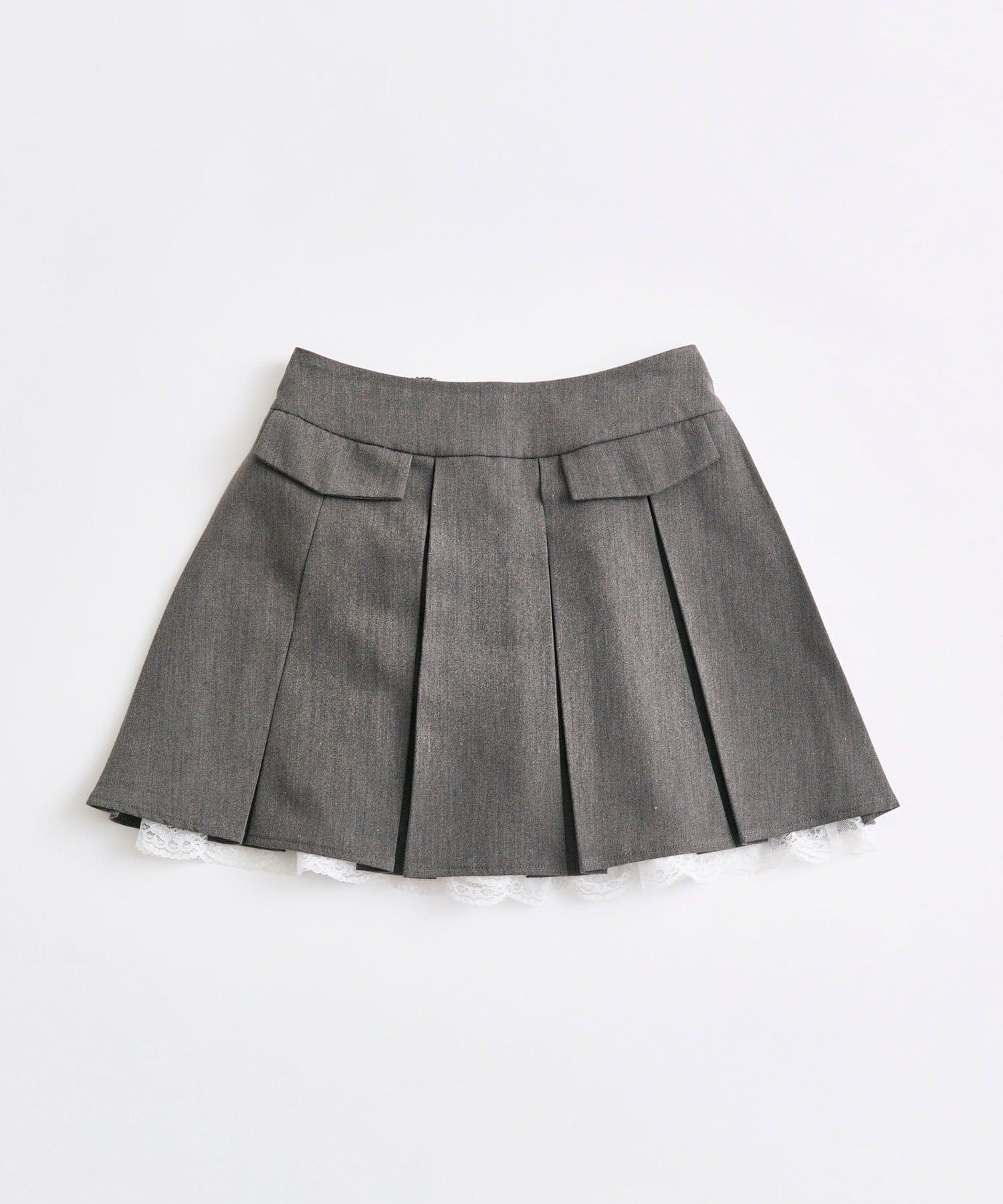 OLIVE des OLIVE(オリーブ デ オリーブ) 裾レースプリーツスカート