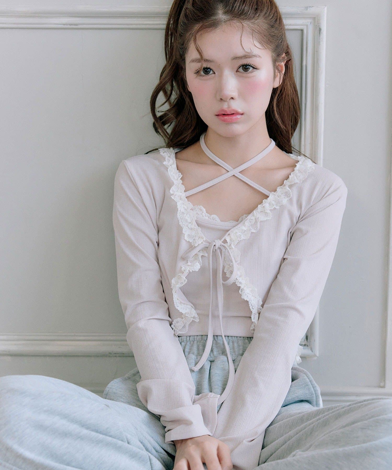 OLIVE des OLIVE(オリーブ デ オリーブ) レースフリルボレロセット
