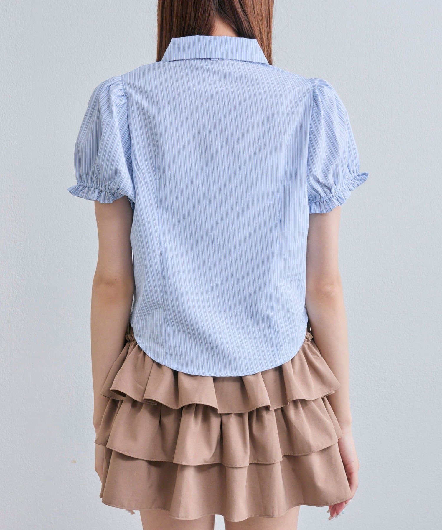 OLIVE des OLIVE(オリーブ デ オリーブ) シャツ×ケーブルベストセット