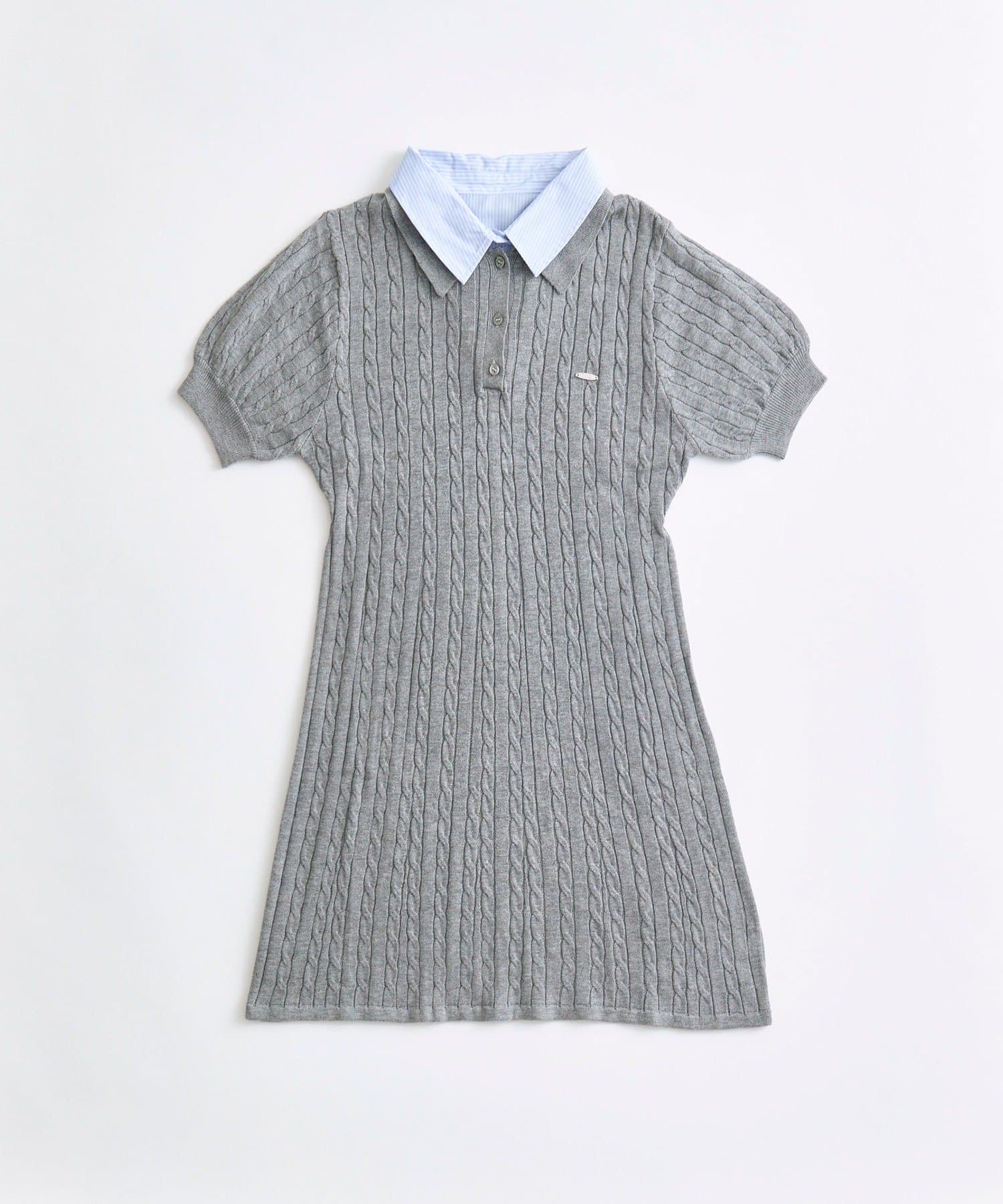 OLIVE des OLIVE(オリーブ デ オリーブ) 2枚衿ポロワンピ