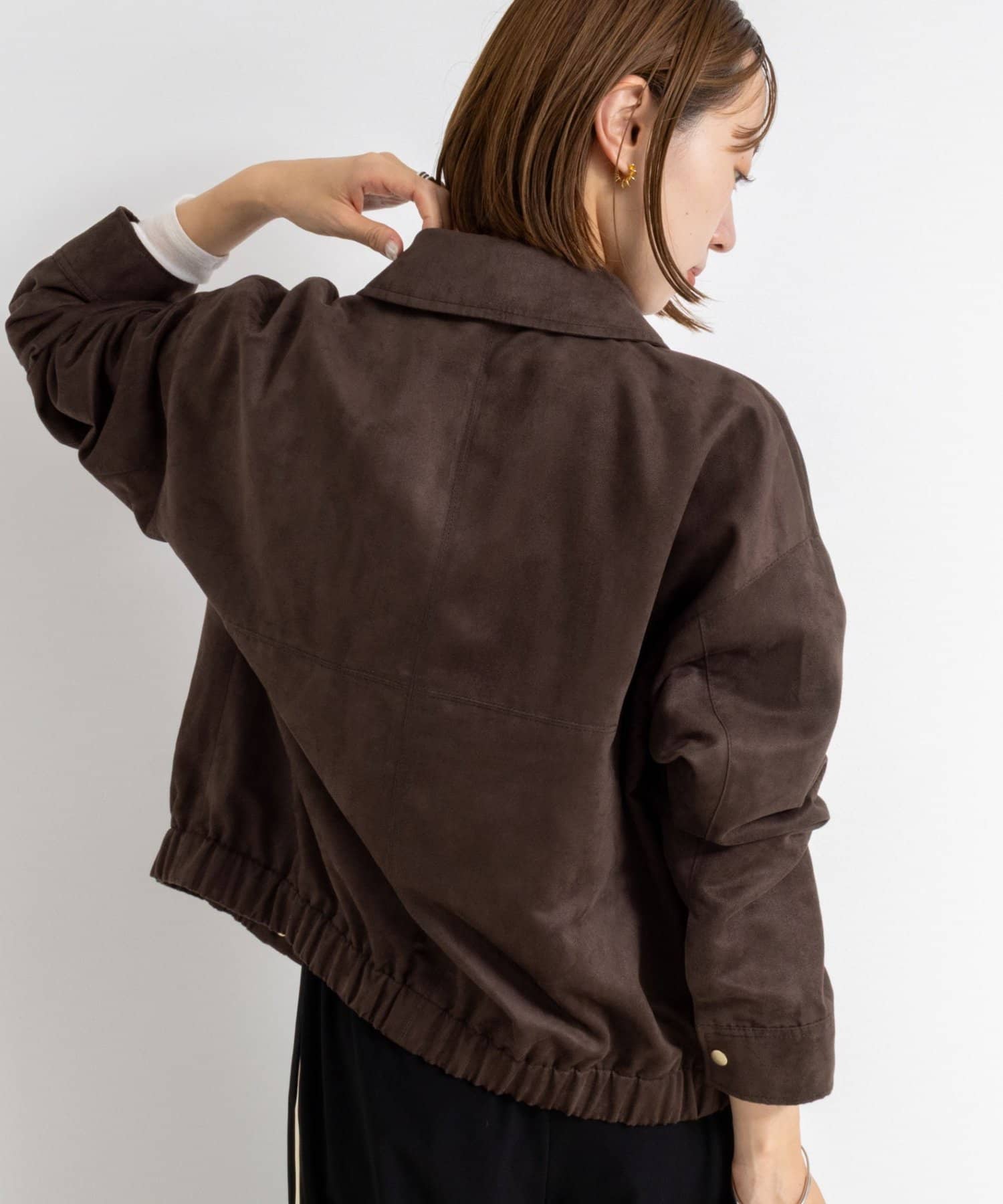 NOLLEY'S(ノーリーズ) 《セットアップ対応》フェイクスエードブルゾン