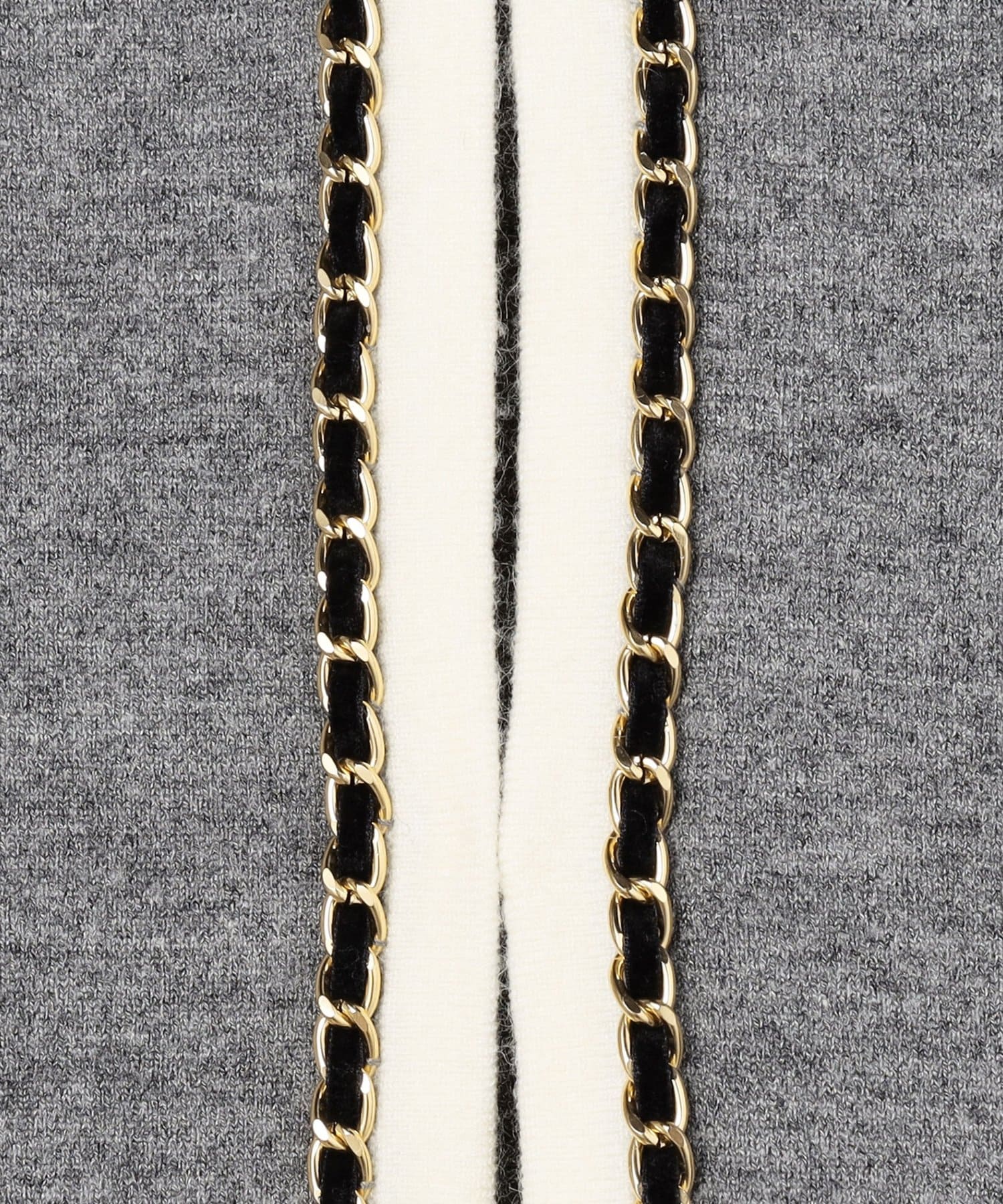 NOLLEY'S(ノーリーズ) チェーンブレード長めVネックカーディガン