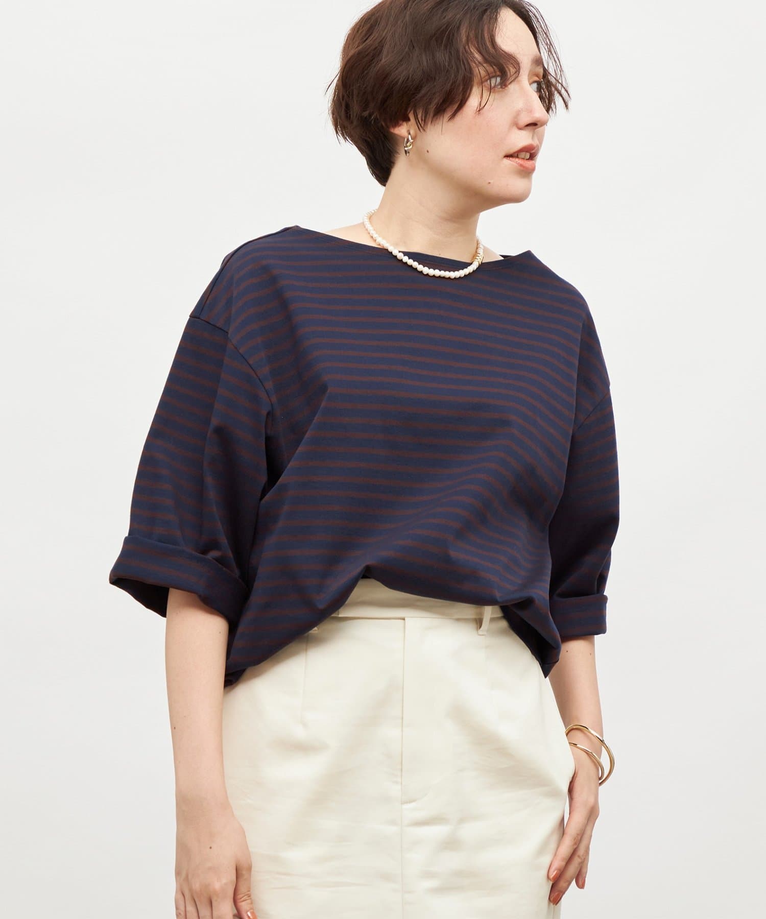 NOLLEY'S(ノーリーズ) 【MD 二見☆別注】oversized cotton T-shirt