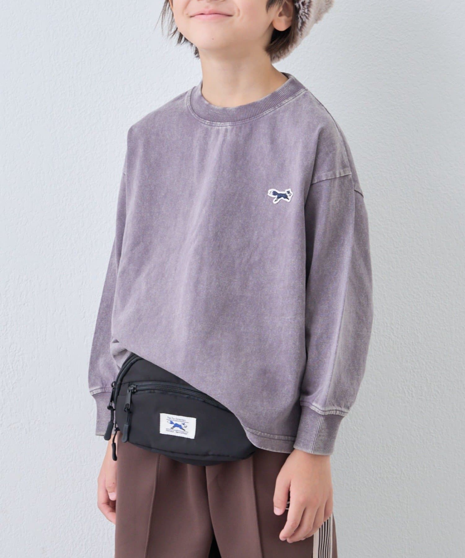 CIAOPANIC TYPY(チャオパニックティピー) 【KIDS】【FOX×TYPY】ピグメント加工ワンポイントロンTEE