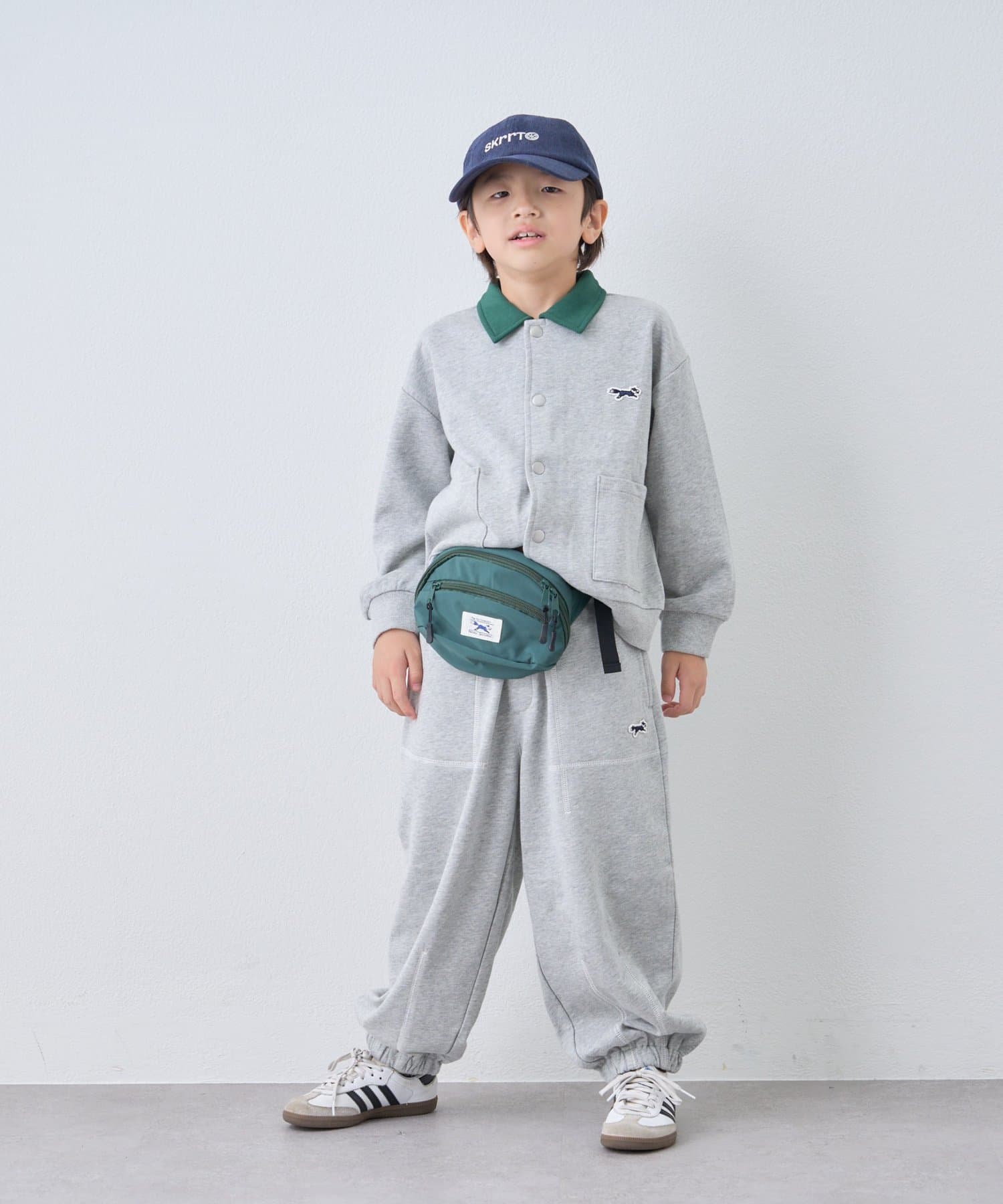 CIAOPANIC TYPY(チャオパニックティピー) 【KIDS】【FOX×TYPY】配色襟付きワンポイント裏毛スナップカーディガン