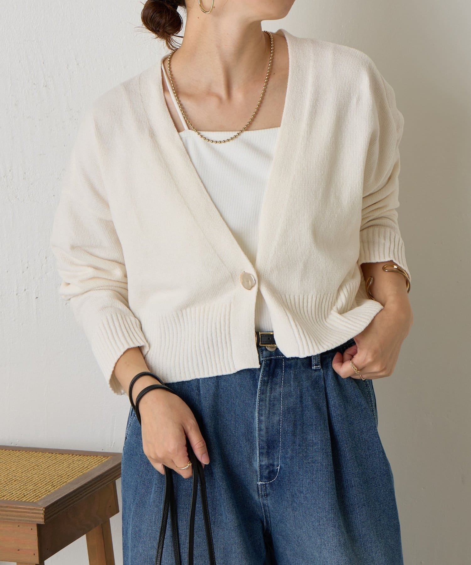 Jena　espace merveilleux(ジェナ　エスパスメルヴェイユ) ワンボタンモールカーディガン