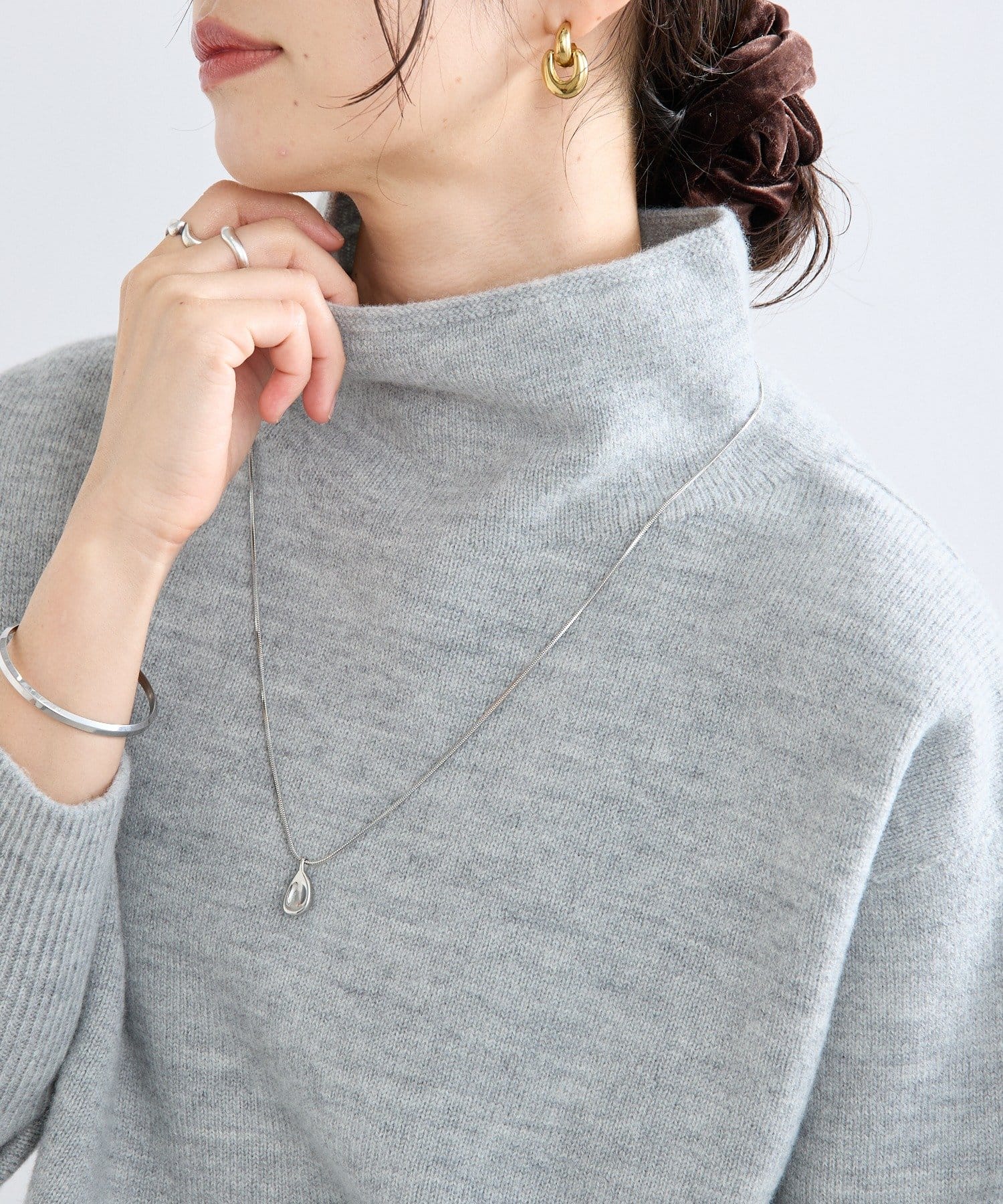 RIVE DROITE(リヴドロワ) 【5色展開/万能トップス】ウール100NEWボトルネックニット